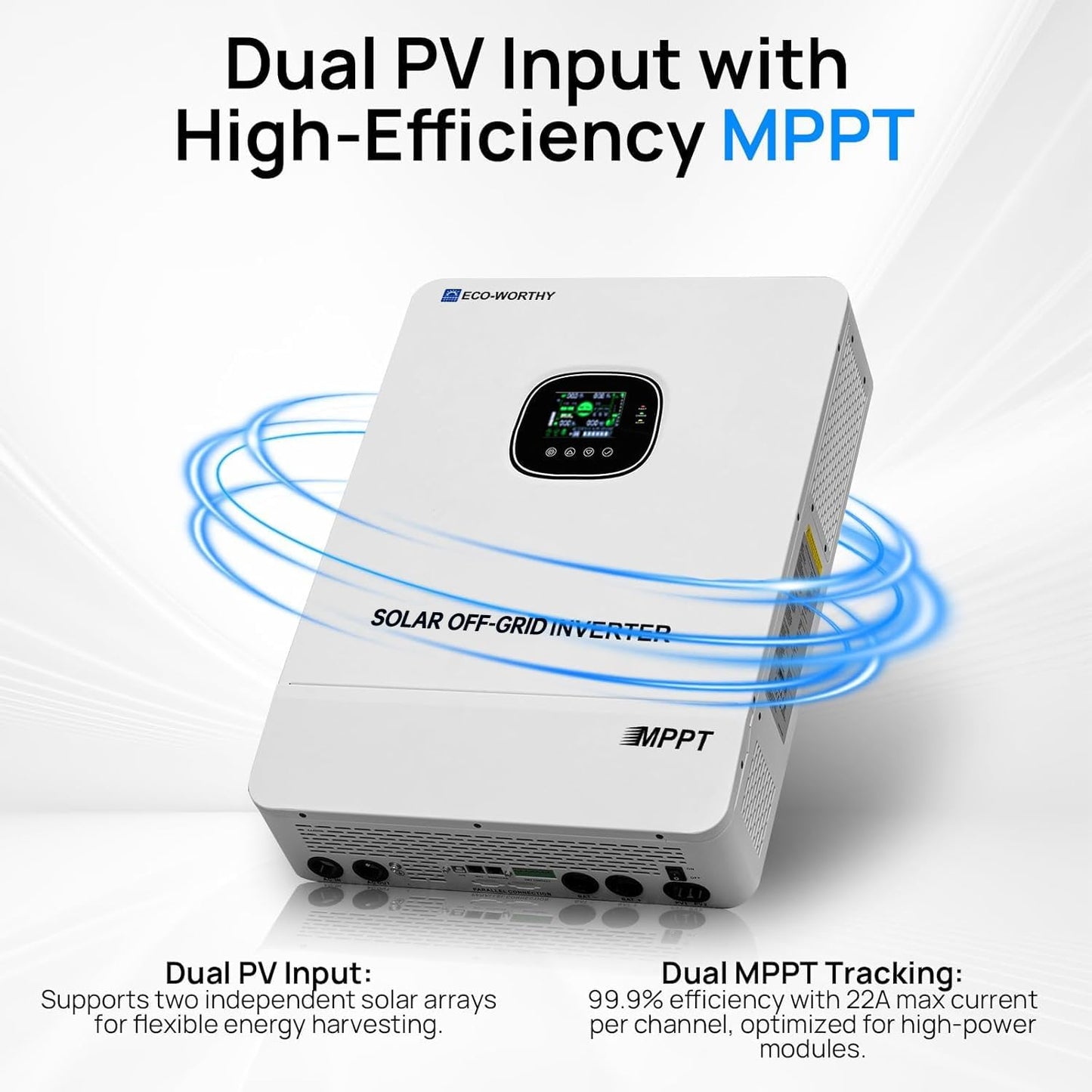 ECO-WORTHY Home Power Station Backup Power,AC 10000W Output+10240Wh LiFePO4 Battery Support Communication,Bluetooth and WiFi,Fast Charge,for Home Backup,Emergency,Solar System Components