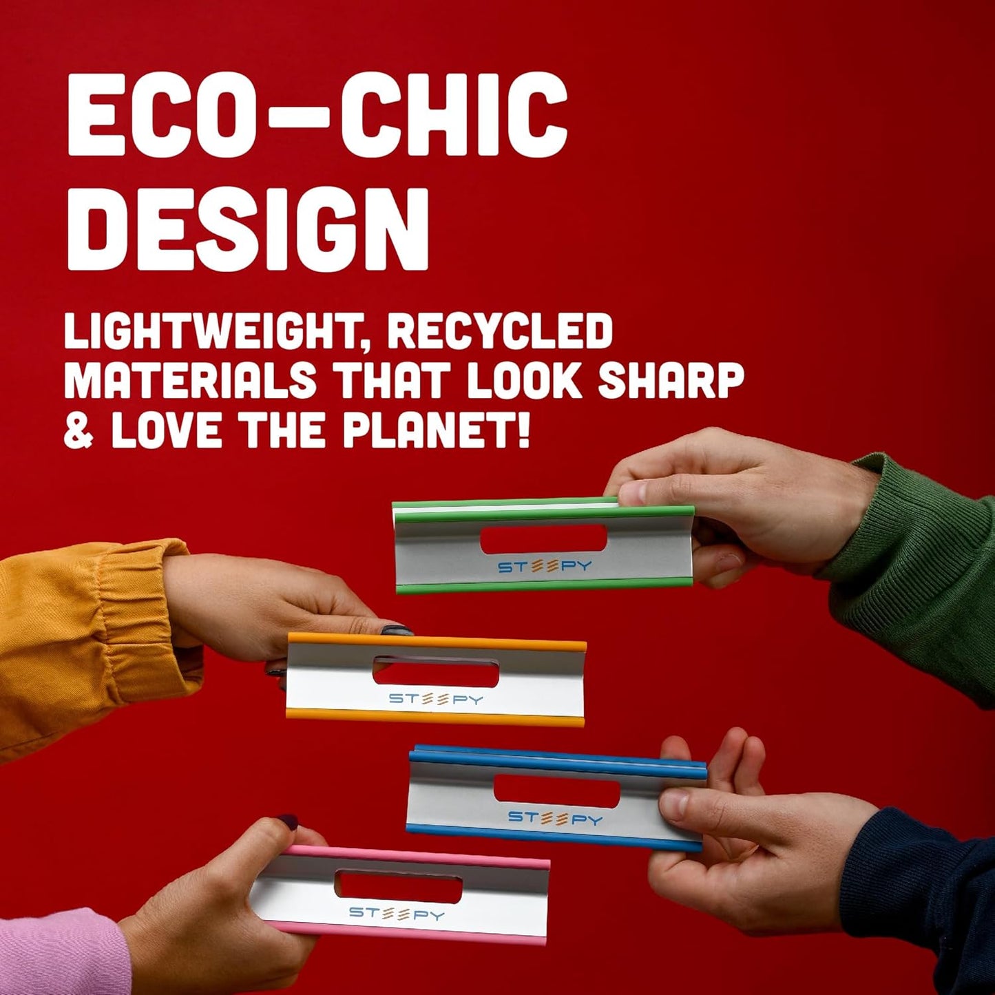 Steepy Adjustable Laptop Riser - 3 Heights Laptop Desk Stand - Portable, Adjustable Height