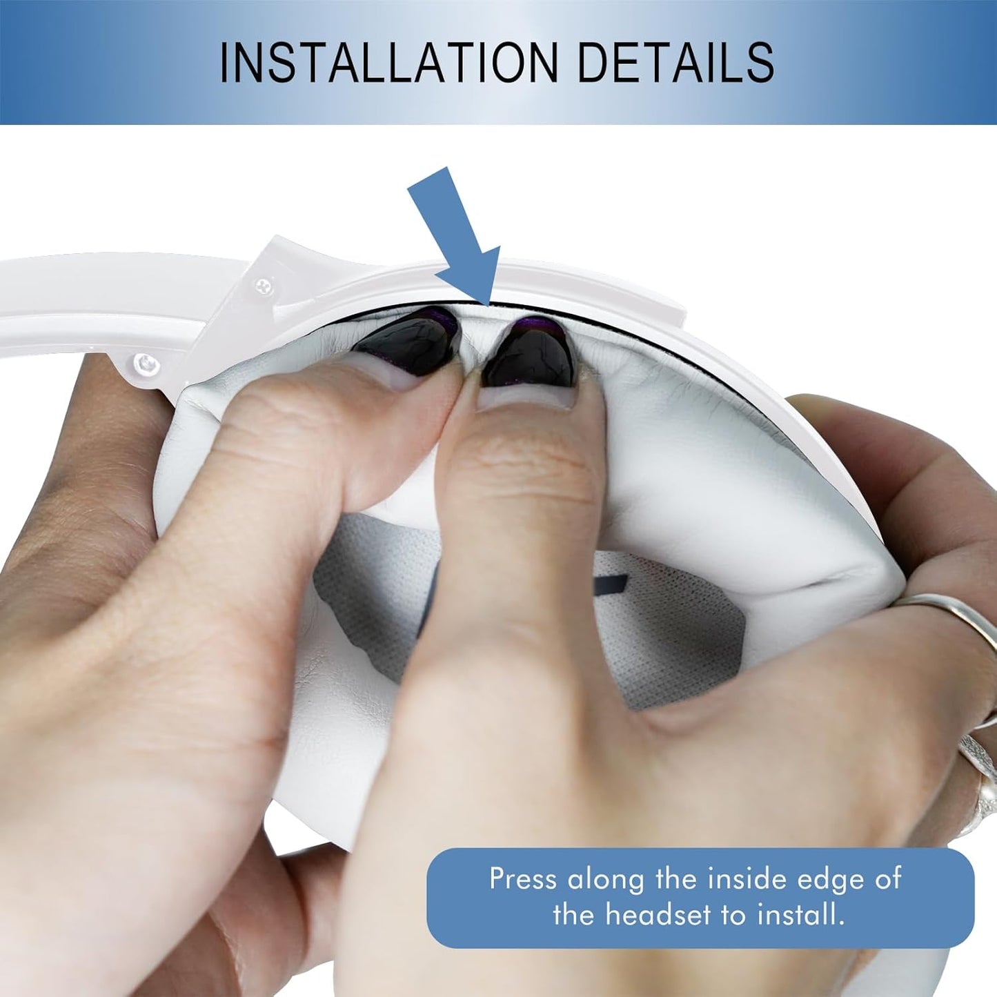 GEVO Replacement Ear Pads for Bose QC45, Ear Cushions for Bose QuietComfort 45 (QC45) & Quiet Comfort SE (QC SE) Headphones, Earpads with Softer Leather Noise Isolation Foam (White)