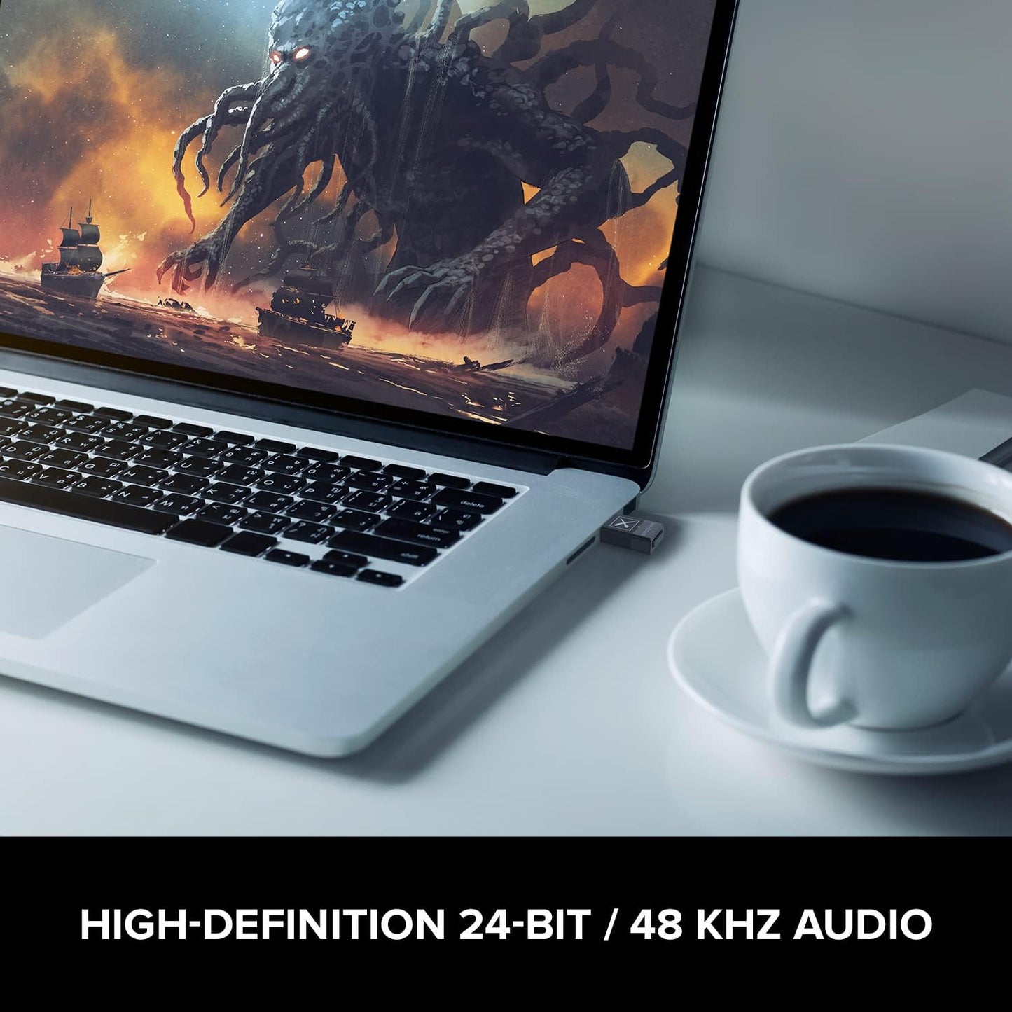 Creative BT-W3X Smart Bluetooth 5.3 Audio Transmitter with aptX HD, High-Definition 24-bit / 48 kHz Audio, Device-Switching Function, Works with PC/Mac/Gaming Consoles