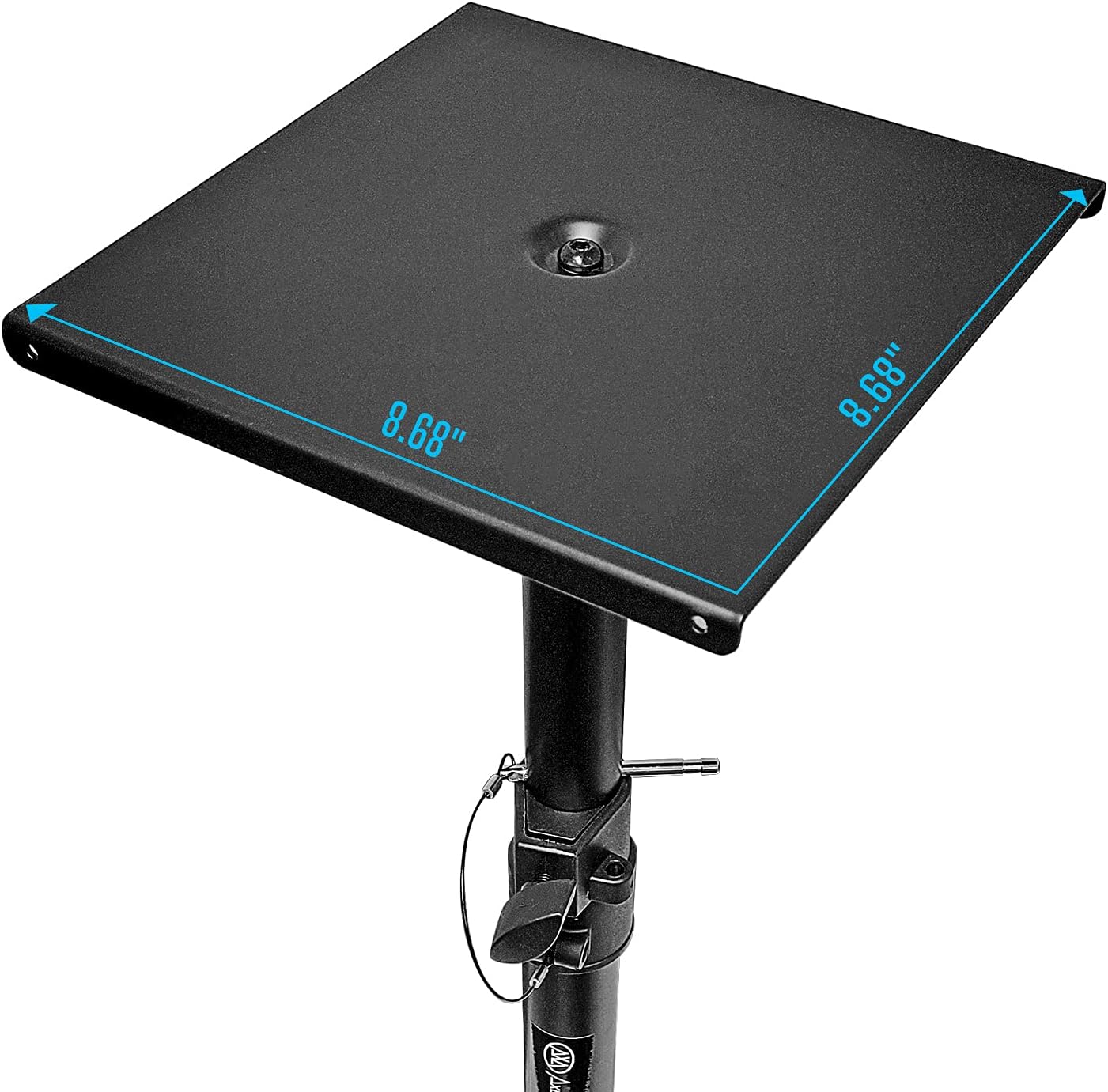 AxcessAbles Studio Monitor Speaker Stands Pair. 80lb Capacity per Stand. Adjustable Height 26" - 42". Metal Constructed Stands Ideal for Surround Sound, Bookshelf and Monitoring Speakers