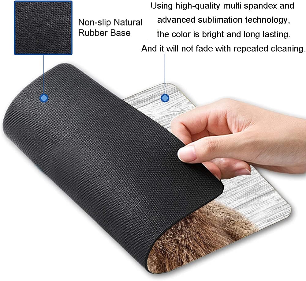 Hokafenle Mouse Pad, Cute Sloth with Floral Mouse Pad, Mouse Mat Square Waterproof Mousepad with Design, Non-Slip Rubber Base Mouse Pads for Women Office Laptop