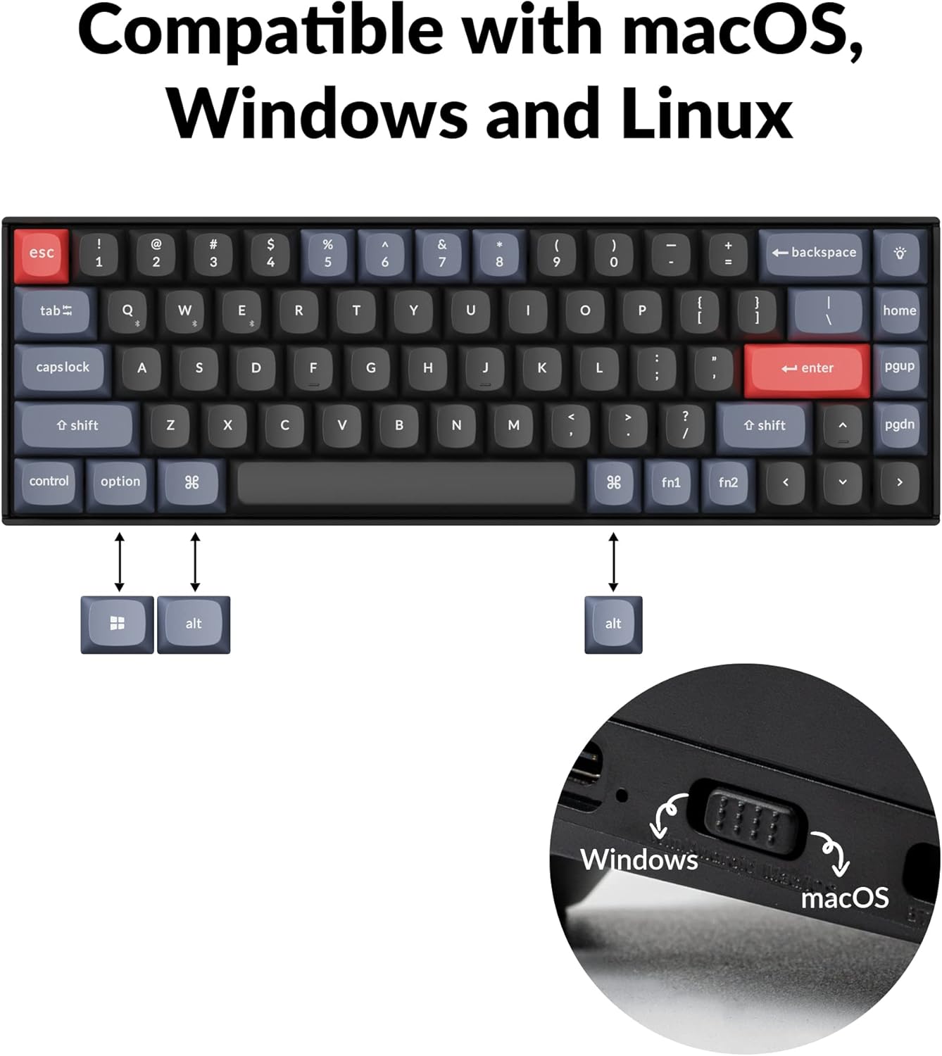 Keychron K6 Pro Wireless Custom Mechanical Keyboard, QMK/Launcher Programmable Macro, Hot-Swappable Keychron K Pro Brown Switch, 65% Layout White Backlit Office Keyboard for Mac Windows Linux