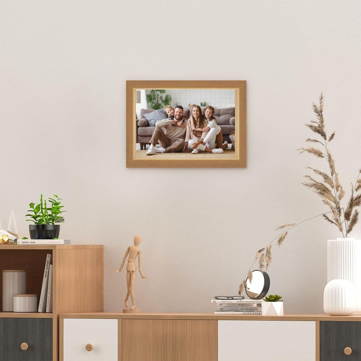 Custom Jigsaw Puzzle from Photos 300/500/1000 Pieces Personalized Wooden Picture Puzzles Gift for Adult Family Friends,Birthday,Valentine's Day (Horizontal 300PCS)