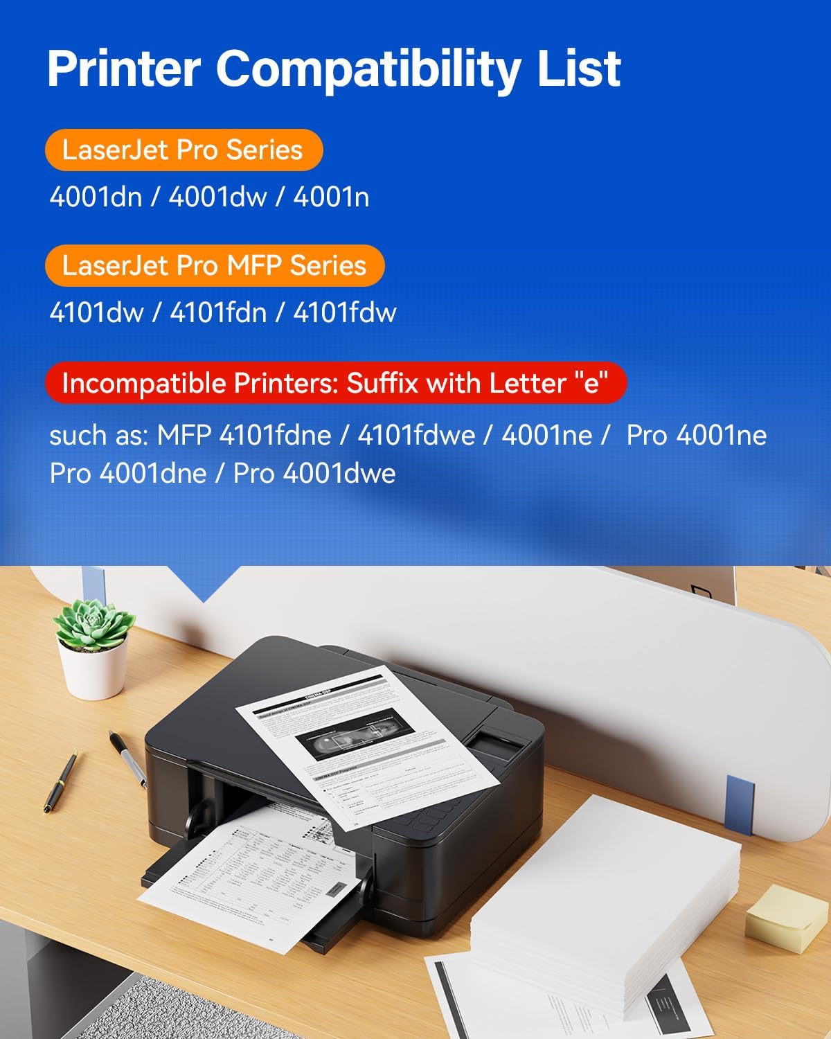 148A Black Toner Cartridge with chip 2-Pack High Yield Replacement for HP 148A W1480A 148X W1480X Compatible with HP LaserJet Pro MFP 4101dw 4101fdn 4101fdw 4001dn 4001dw 4001n Printer Ink 4001 4101 e