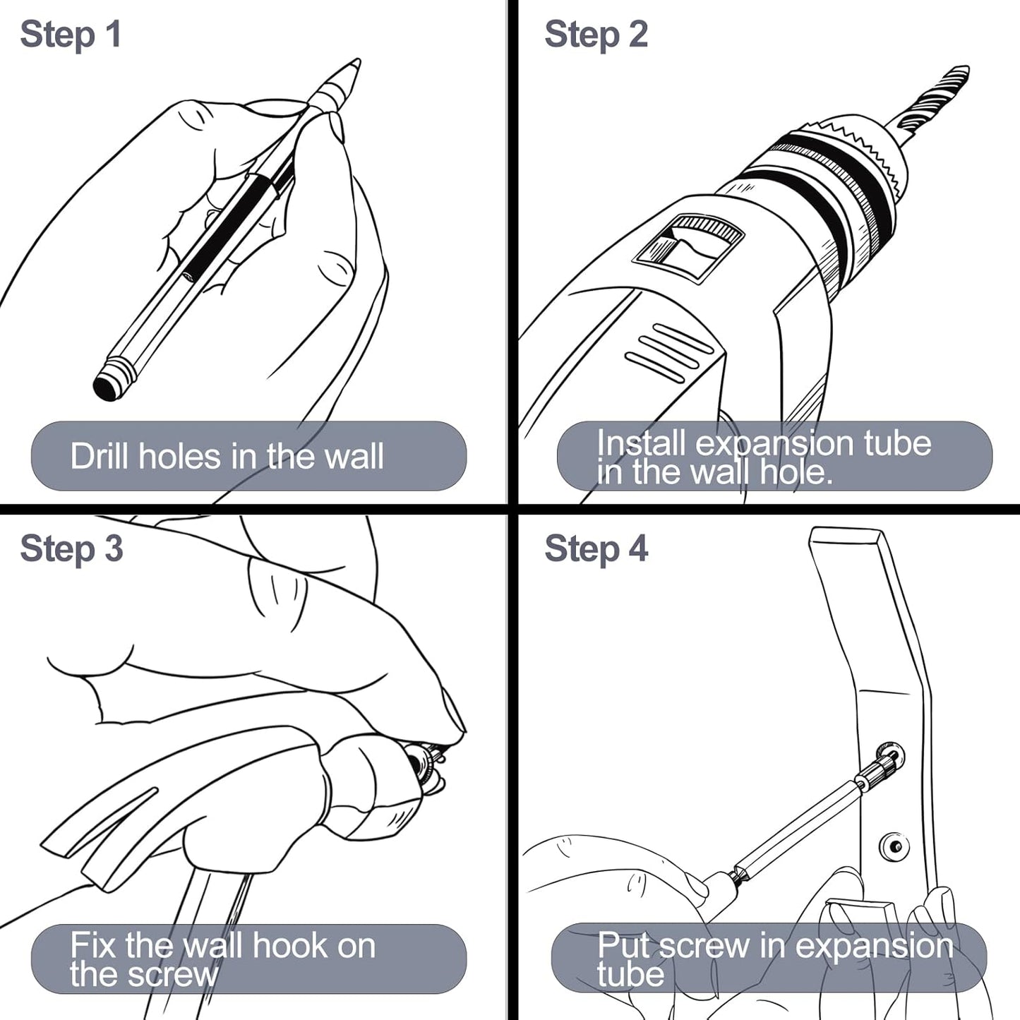 HNYYZL Wooden Wall Hooks, 6 Pack Wood Hooks Wall Mounted, Modern Coat Hooks, Heavy Duty Double Hooks with Metal Black Screws, Wood Wall Hooks Organizer for Hanging Coat, Hat, Scarf, Bag, Towel