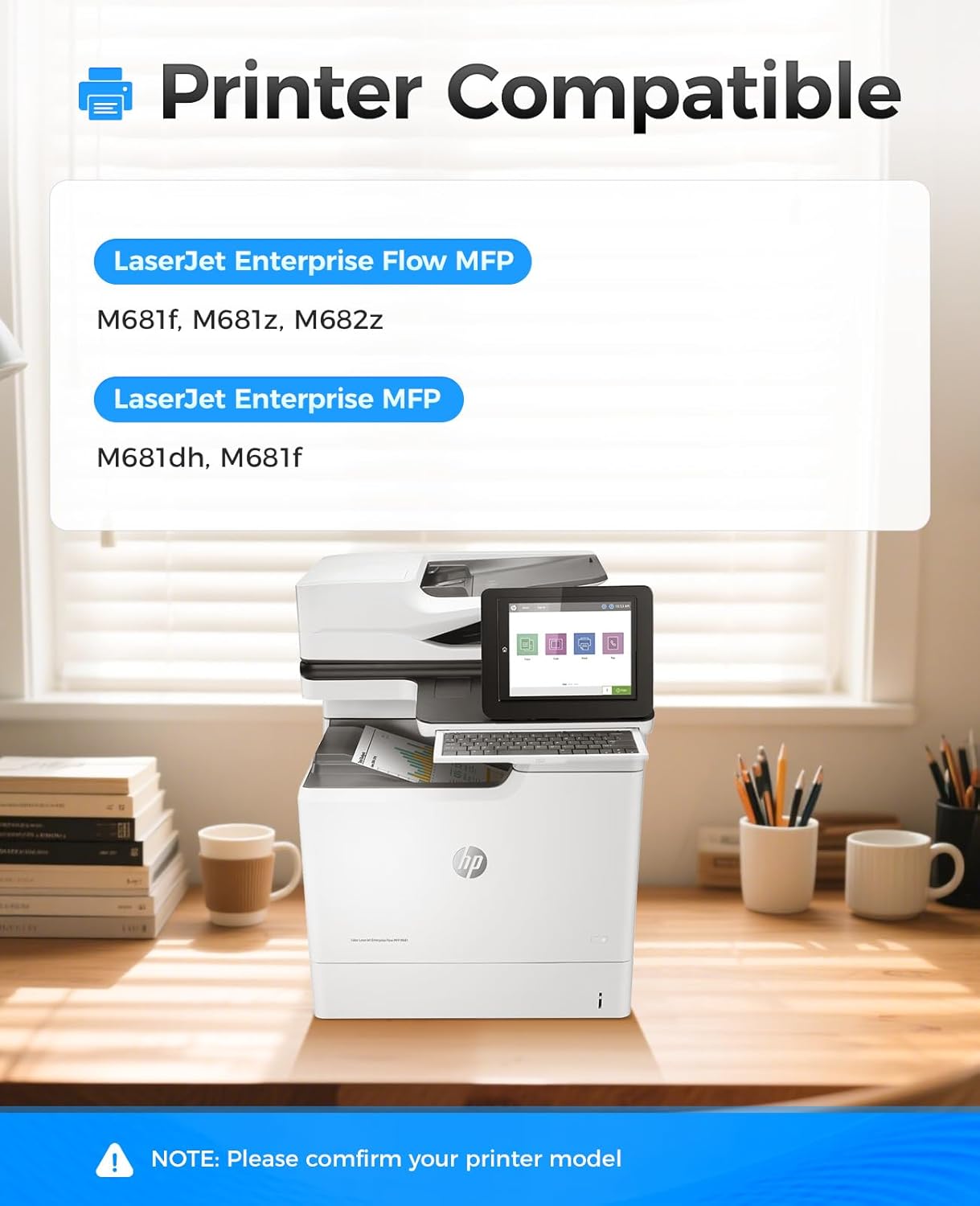 657X Toner Cartridge Set 4-Pack with Chip High Yield Replacement for HP 657X CF471X CF472X CF473X CF470X Compatible with HP Color LaserJet Enterprise Flow MFP M681f M681z M682z M681dh Printer Ink Copy