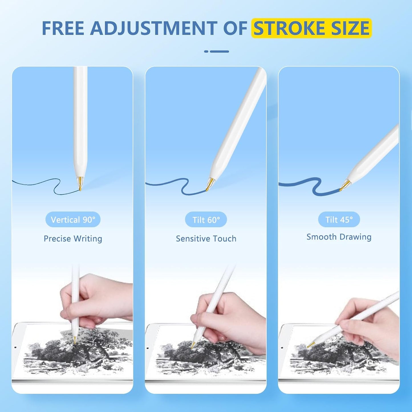 2+6 Pack for Apple Pencil Tips,Upgraded Replacement Pencil Nibs for Apple Pencil 2nd Generation and Apple Pencil 1st Generation,Accessories Compatible with Apple Pencil 2 Gen iPad Pro Pencil Tips