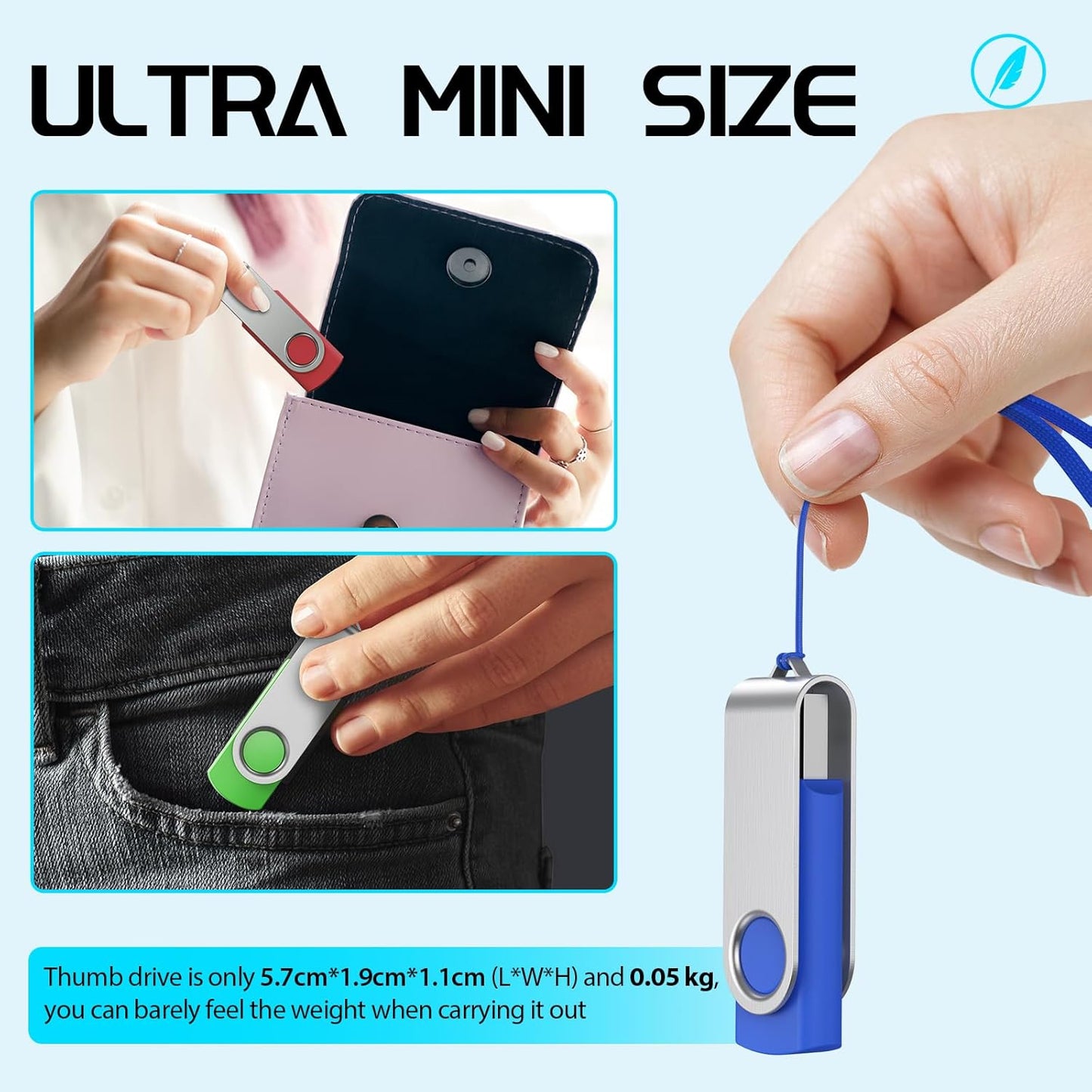 FEBNISCTE 2GB Flash Drive 10 Pack, Thumb Drive High Capacity, Bulk USB Flash Drives 2 GB Metal Swivel, USB 2.0 Jump Drive Memory Stick Portable, Pen Drive Zip High Speed for Data Storage