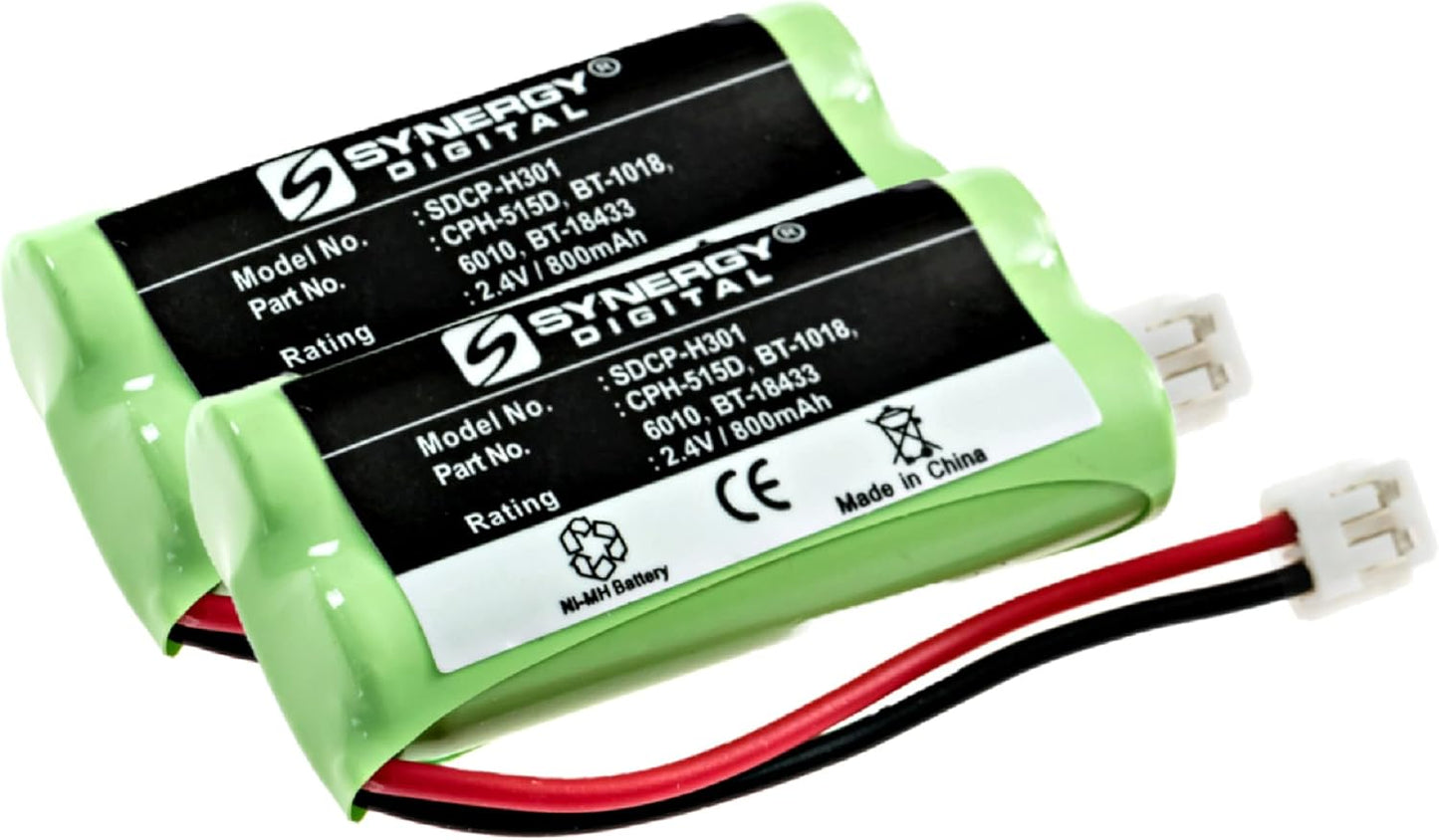 AT&T-Lucent BT8001 Cordless Phone Battery Combo-Pack Includes: 2 x SDCP-H301 Batteries