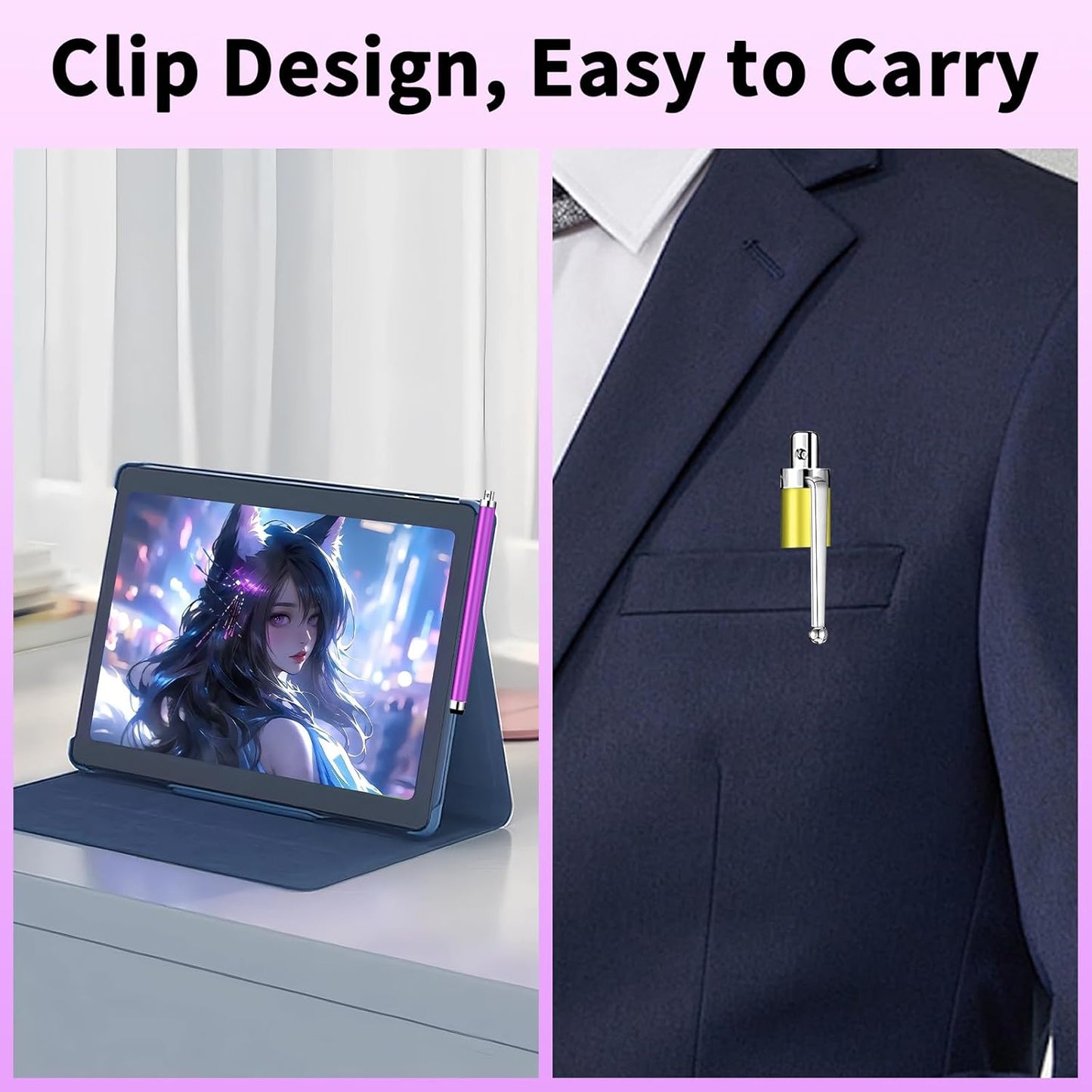 40 Pack Stylus Pen,High Precision and Sensitivity Stylus for Everyday Writing/Drawing,Universal Stylus Compatible with All Touch Screens,10 Colors