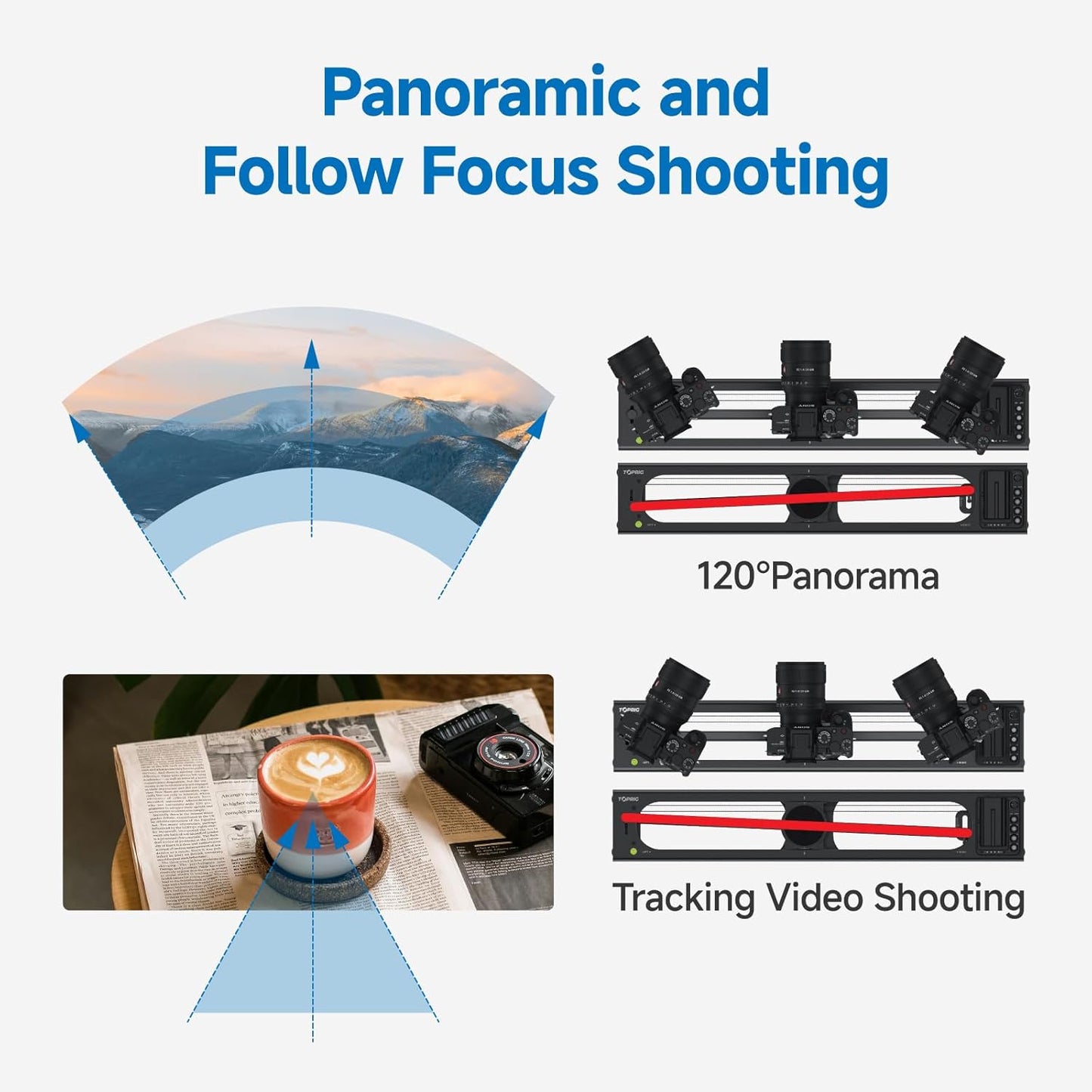 Accsoon Toprig S60 Camera Slider Motorized and Support Arms