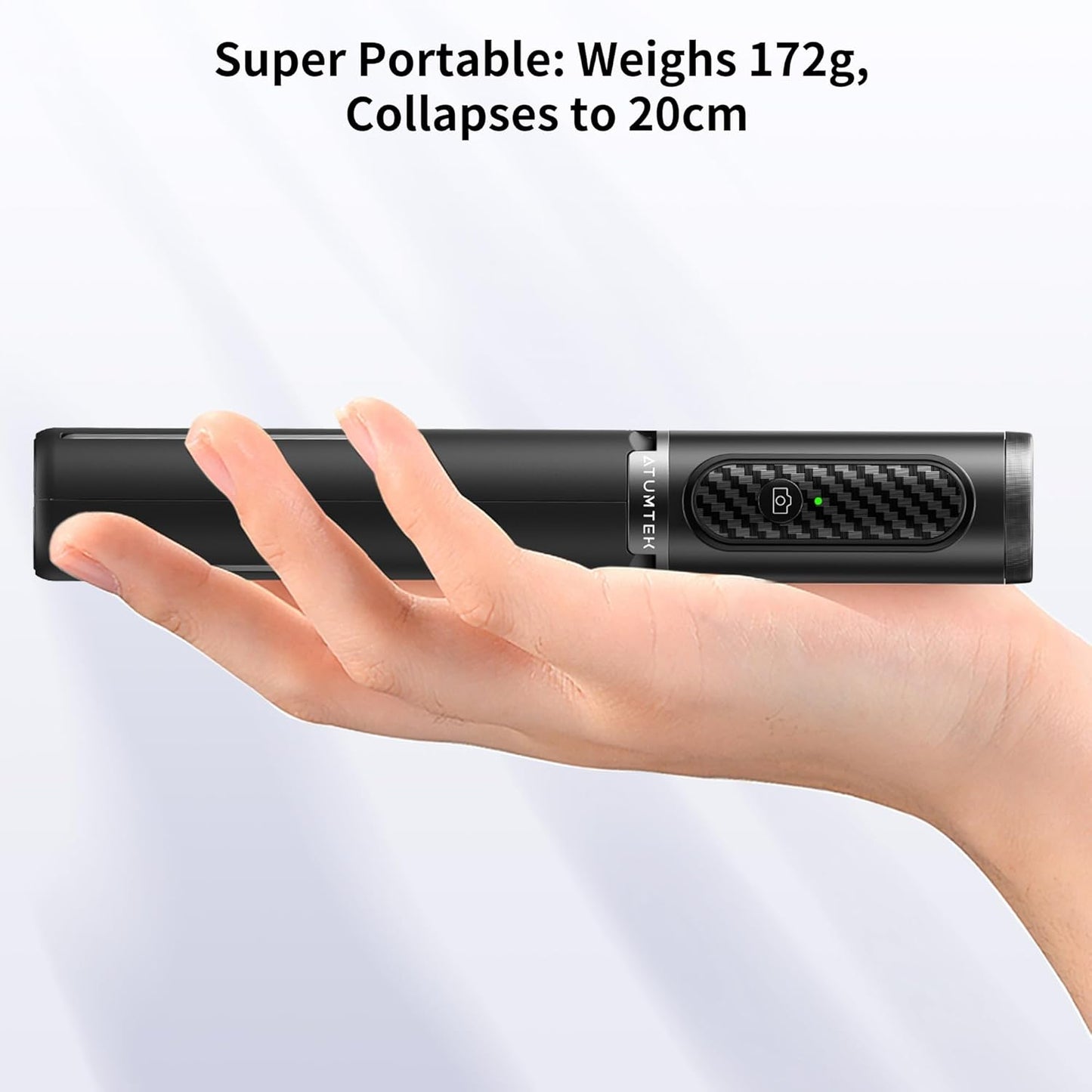 ATUMTEK Selfie Stick Tripod, Extendable 3 in 1 Aluminum Bluetooth Selfie Stick with Wireless Remote and Tripod Stand for iPhone 16/15/14/13/12/11/11 Pro/XS Max/XS/XR/X/8/7, Samsung Smartphones, Black