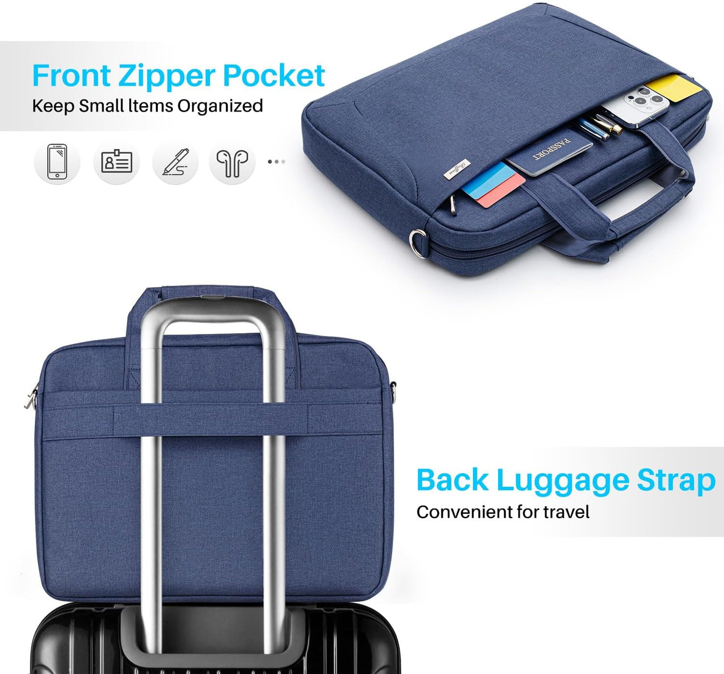 Laptop Shoulder Bag 15.6 16 17.3 Inch for Men Women,Waterproof Computer Carrying Case Messenger Bag Briefcase Work