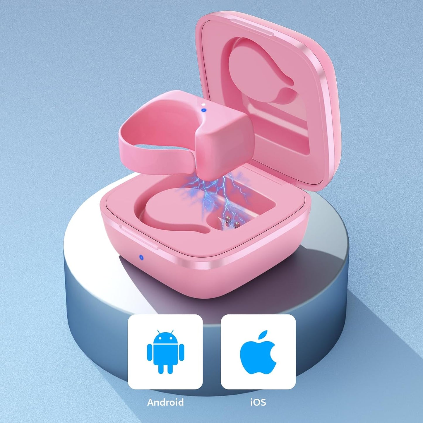 Fingertip Bluetooth Remote Control TIK TOK Wireless Page Turner TYUOBOX Camera Remote Shutter Selfie Button Controller with Charging Case for iPhone Android Ipad Cell Phone (Pink1)