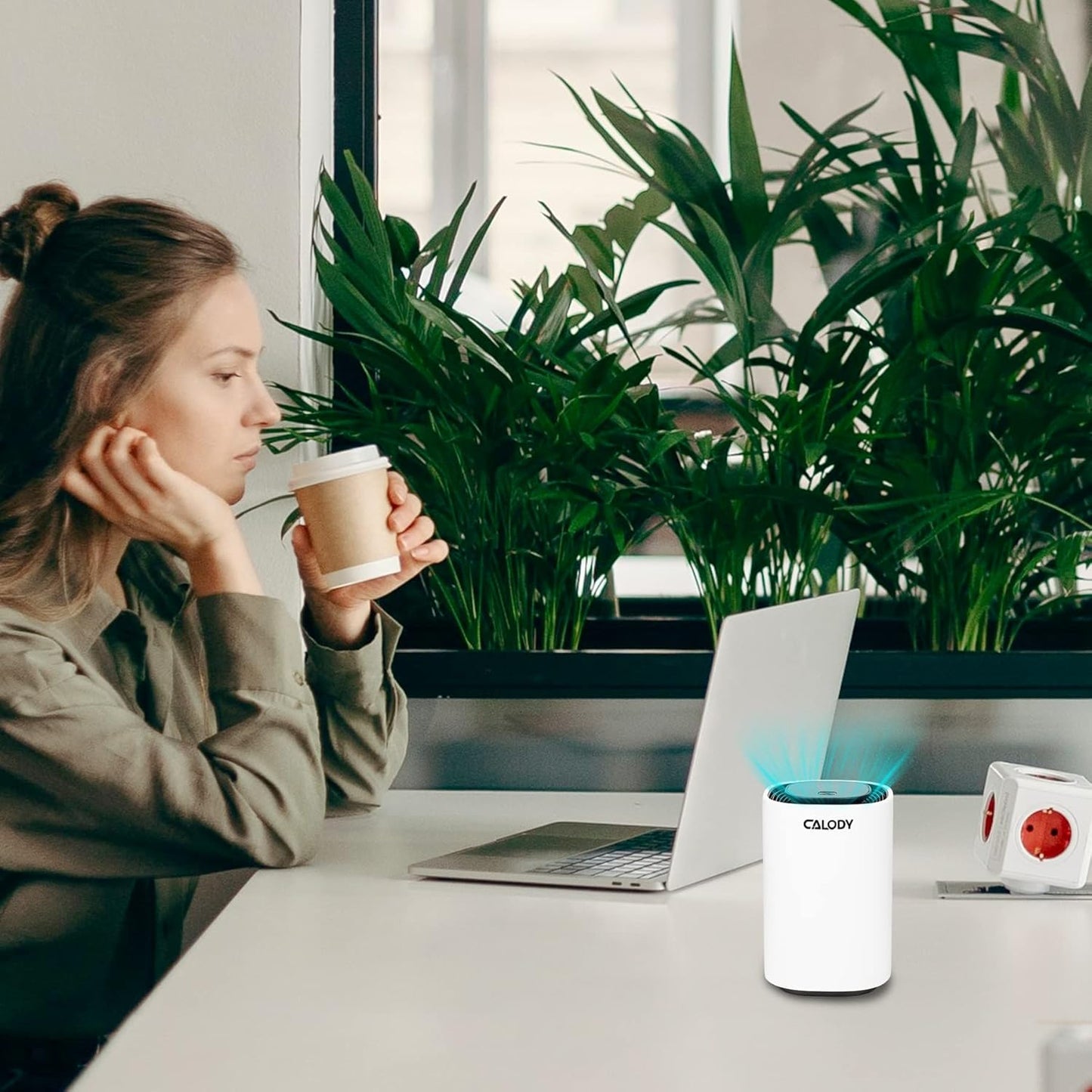 Calody Air Purifiers for Bedroom Home, Car air purifier Ionizer, 15 Million Negative Ions for Smokers, 30dB Quiet Portable Ionic Air Purifiers, Helps Alleviate Allergies, Dust, Home, and Office Use