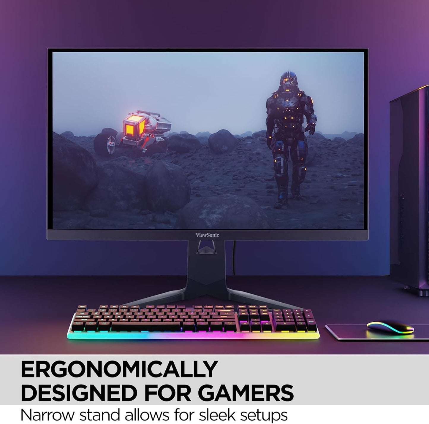 ViewSonic XG275D-4K 27 Inch 4K UHD Gaming Monitor with Switchable Refresh Rate Up to 320Hz, 0.5ms Response Time, AMD FreeSync Premium, Advanced Ergonomics, HDMI, DisplayPort, and 65W USB-C