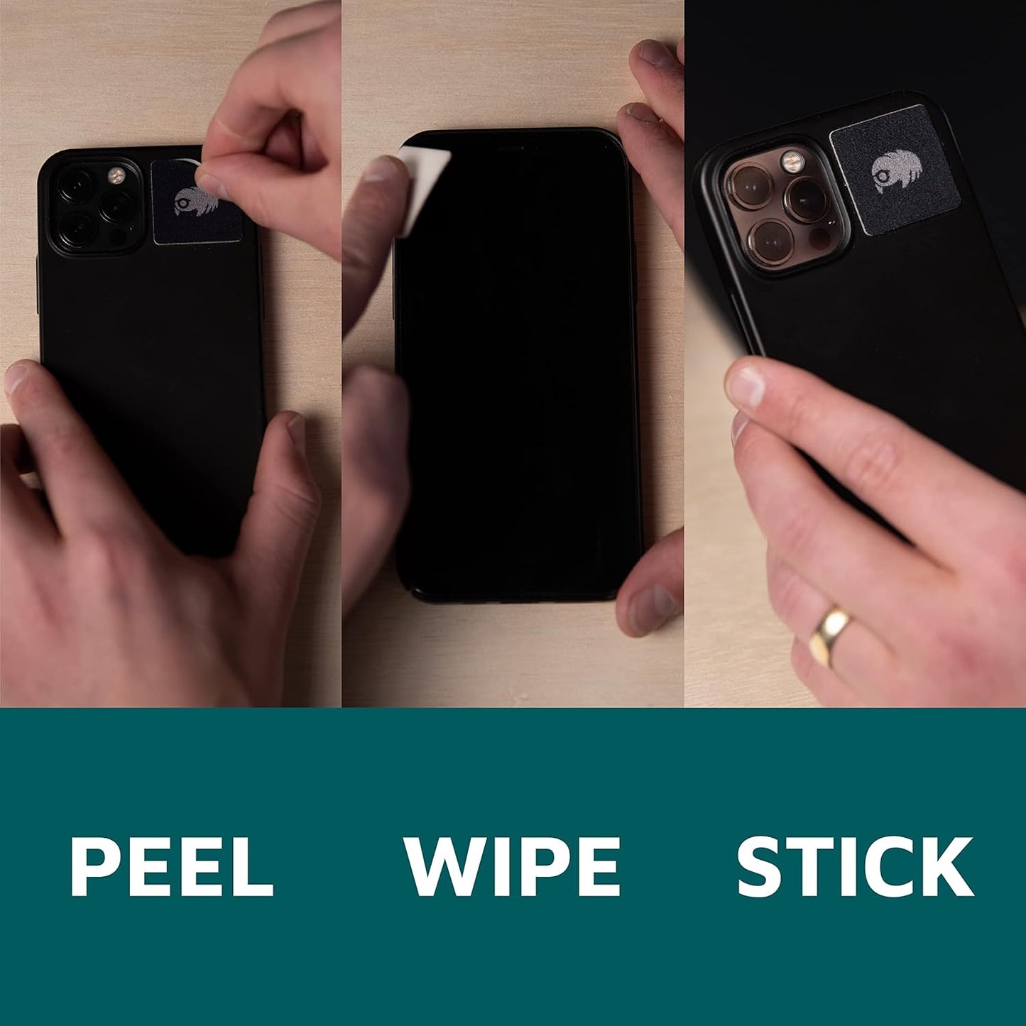 KUVRD Waterbear - Universal Screen Cleaners - Teeny Tiny Cleaning Tools for Your Lenses & Screens - Single PAD Set