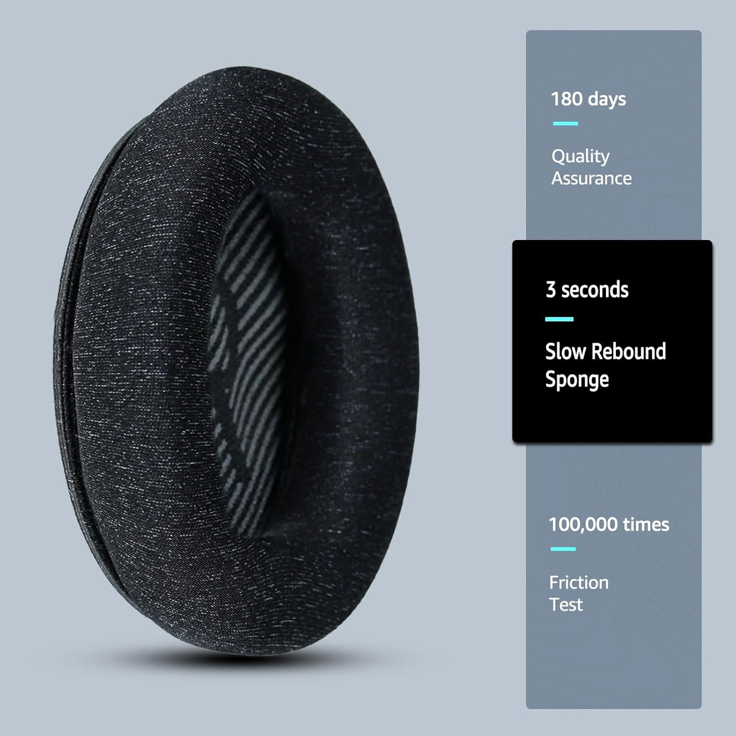 Fabric Comfort - Wzsipod Ear Pads for Bose QuietComfort 35/ QC35ii Headphones, Compatible with QC45 QC25 QC2 QC15 & More Series, Replacement Exclusive Styles, S2