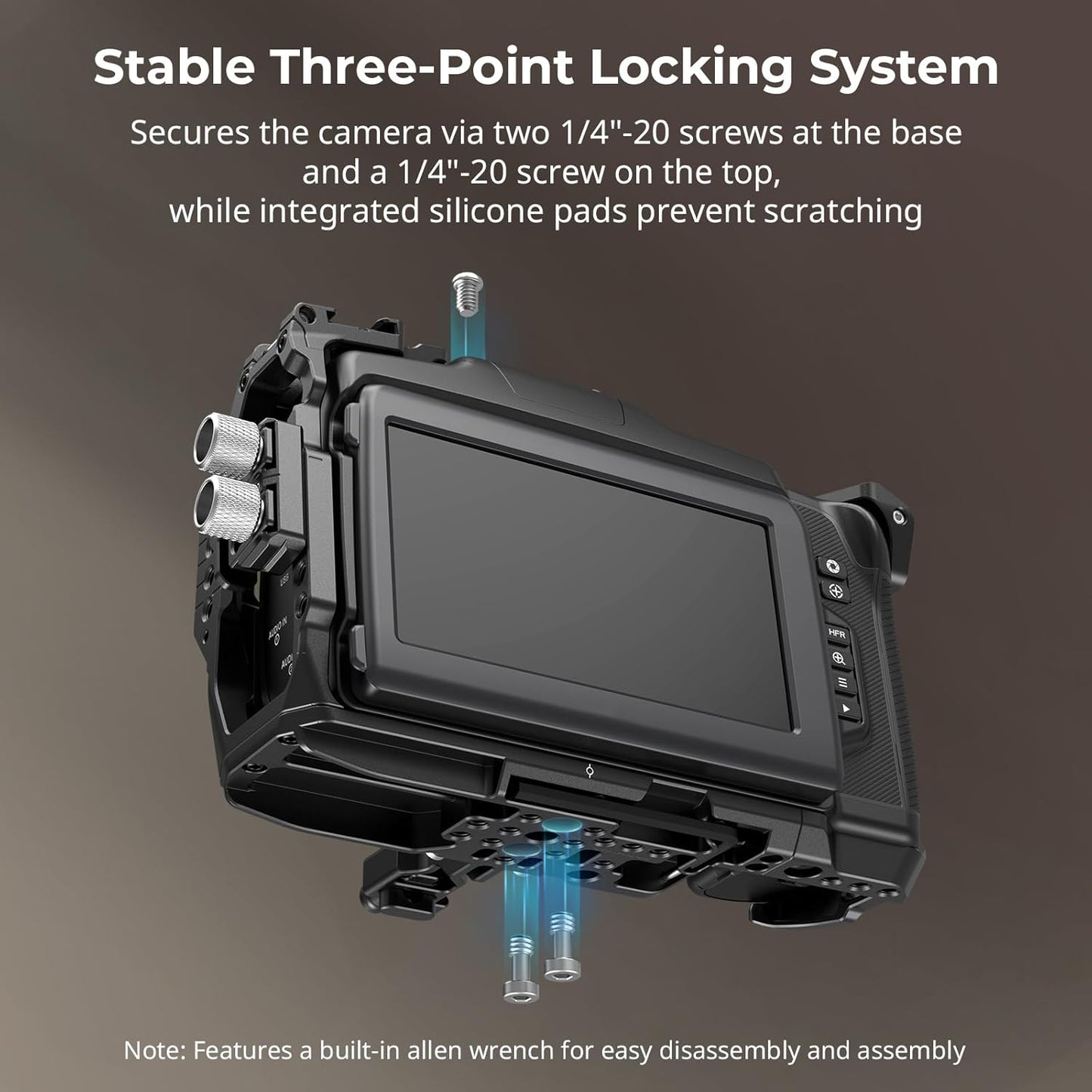 SmallRig Camera Cage Basic Kit for Blackmagic Design Cinema Camera 6K, Full Cage for BMCC 6K, with Top Handle, SSD Mount Bracket, Cable Clamp and Lens Mount Adapter Support - 4574