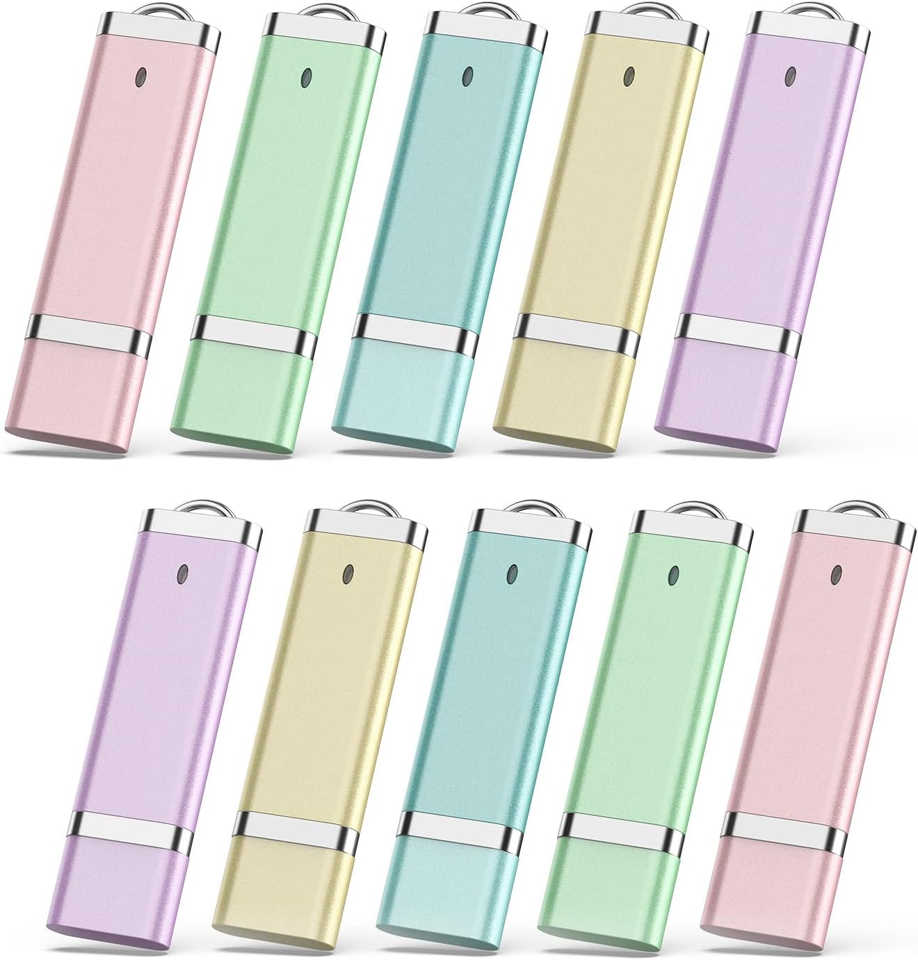 KEXIN 10 Pack 32GB Flash Drive USB Drive Thumb Drive 32 GB USB Flash Drive Jump Drive 32G Flash Drives Photo Memory Stick Pen Drive Zip Drive Coloful