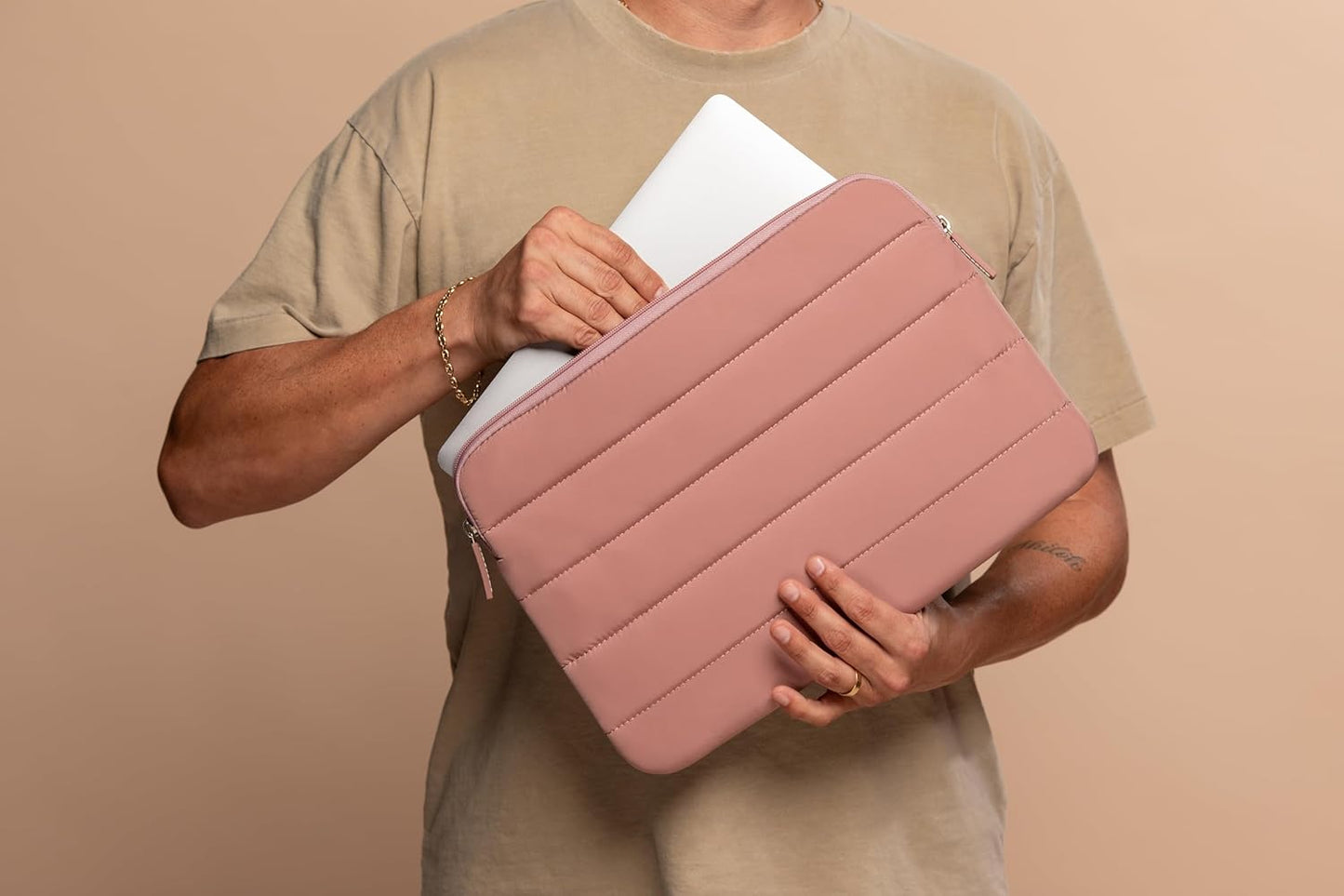 ANECDOTE Laptop Case 13-14 Inch – A Perfect Laptop Sleeve That is Compatible with MacBook Air/Pro and iPad Pro 12.9 – Fits in Your Bag, Made of 100% Nylon with Aesthetic Design (Mauve)