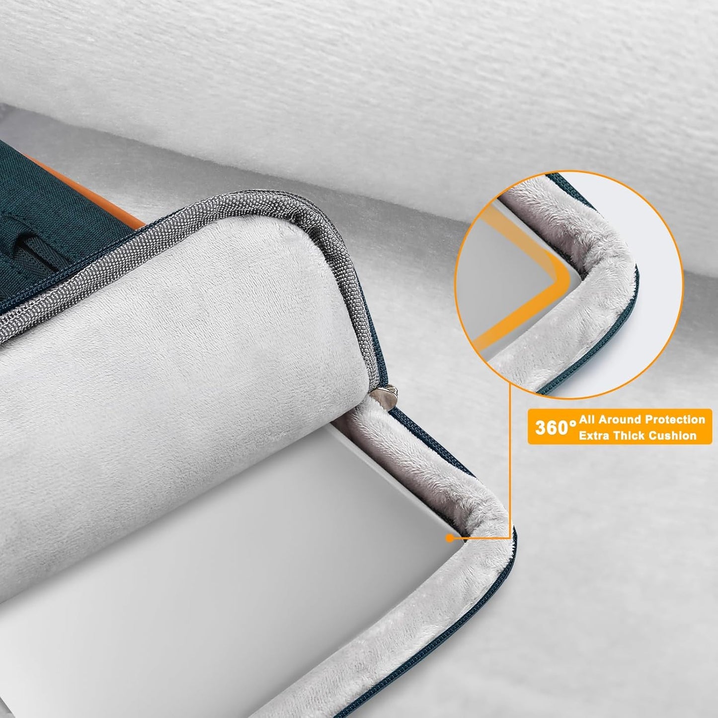 MOSISO 360 Protective Laptop Case 17.3 inch, 17-17.3 inch Laptop Sleeve Compatible with Dell, HP, Lenovo, Asus, Acer, Alienware, Side Open Carrying Case with 4 Zipper Pockets&Handle, Teal Green