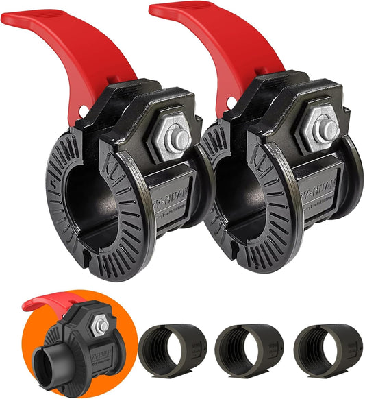 Barbell Clips 1 Inch Quick Release Weight Clamps 0.9-1.18inch Multi-Size Adjustable Olympic Clamps for Bars