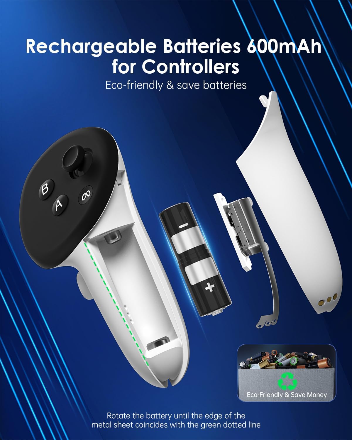 Charging Dock for Meta Quest 3/3S Charging Station Magnetic Charger for Meta Quest 3/3S Accessories Charging Stand