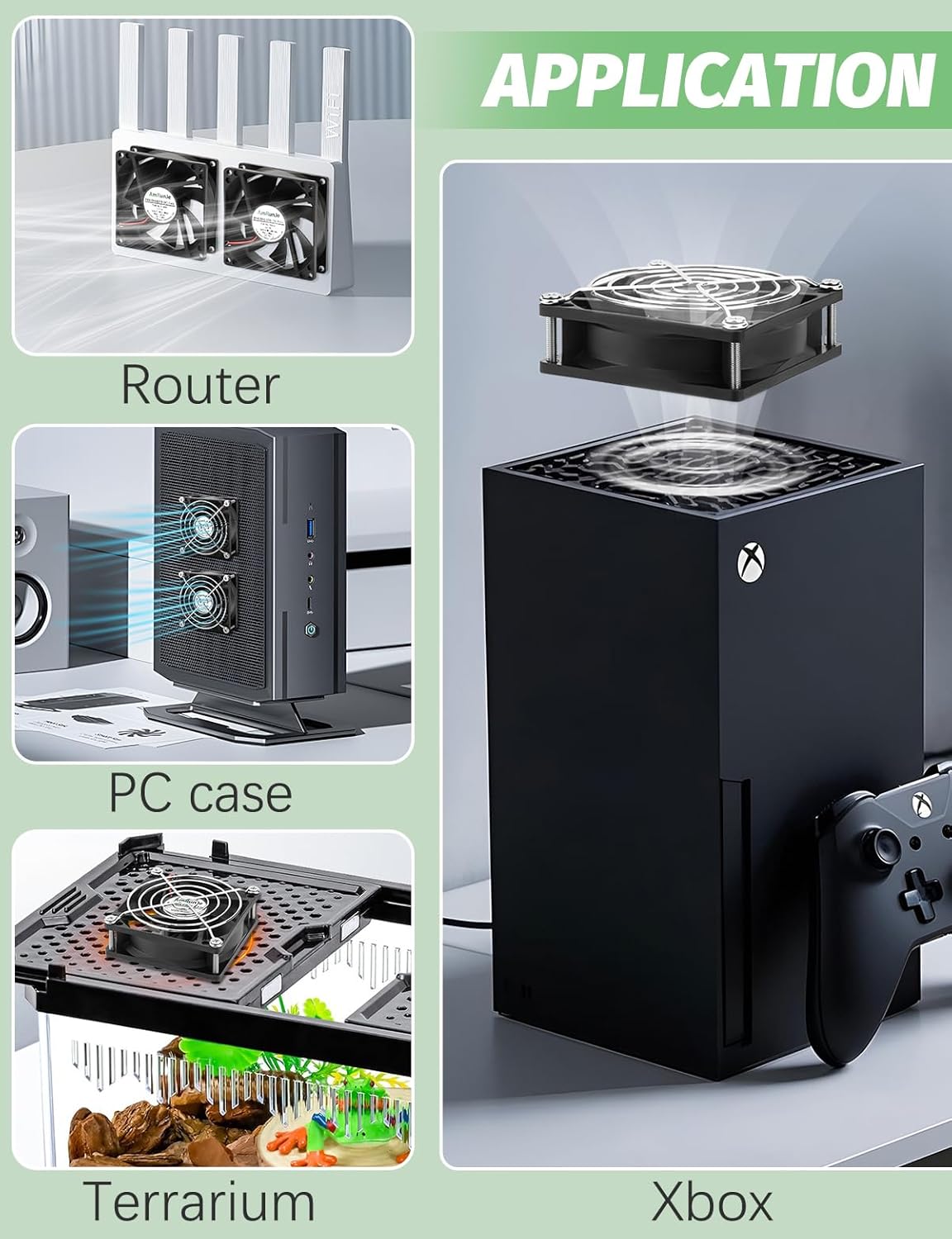 80mm x 25mm USB Fan 2 Packs 5V Small Computer Case Fan with Speed Control for CPU Xbox PlayStation Router Entertainment Cabinet 3D Printer