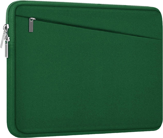 Laptop Sleeve 15.6 inch, Computer Carrying Bag Protective Case Handbag with Front Pocket, Slim Laptop Cover for 15-16 Inch HP, Dell, Lenovo, Asus, Dark Green