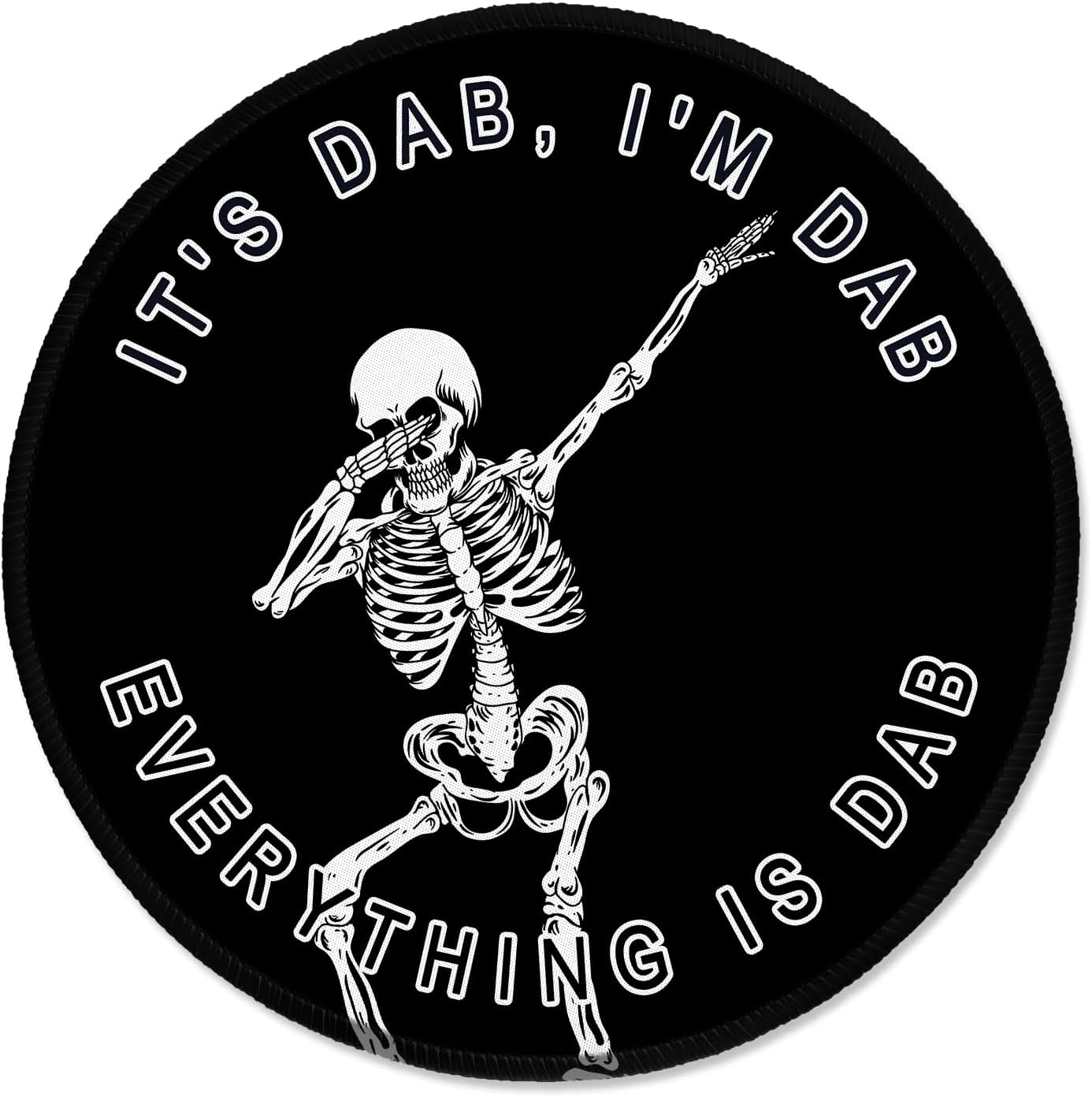 ITNRSIIET Round Mouse Pad with Stitched Edge Premium-Textured Waterproof Non-Slip Rubber Base Desktop Protection Mat Diameter 8.7 inches, Dab