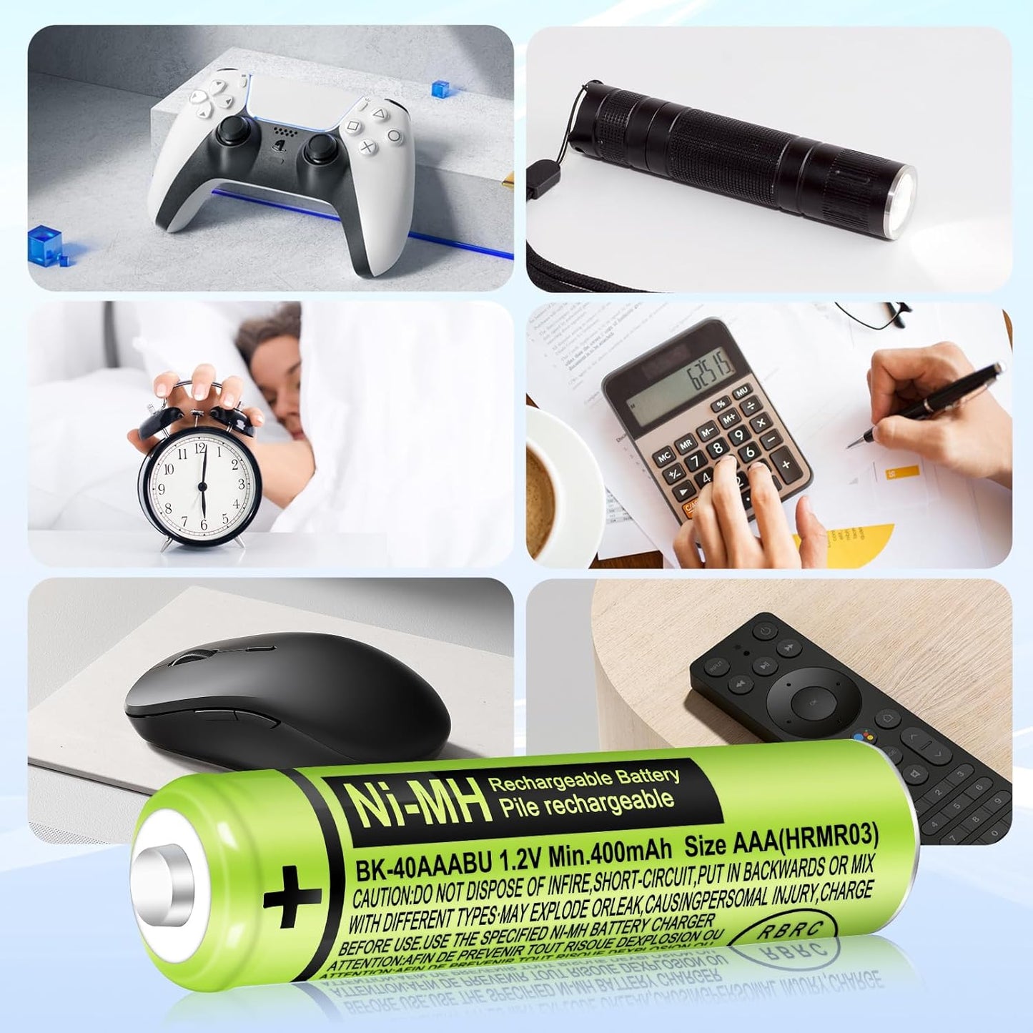 8 Pack BK-40AAABU Ni-MH AAA Rechargeable Battery for Panasonic,1.2v 400mah Rechargeable AAA Batteries Panasonic Cordless Phones, Electronics,Remote Controls