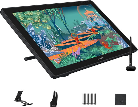 HUION Kamvas 24 QHD Drawing Tablet with Screen, 2.5K Graphics Art Tablet, 23.8inch Drawing Monitor USB-C Connection for Artist, Work with Mac, Windows, Linux, Android