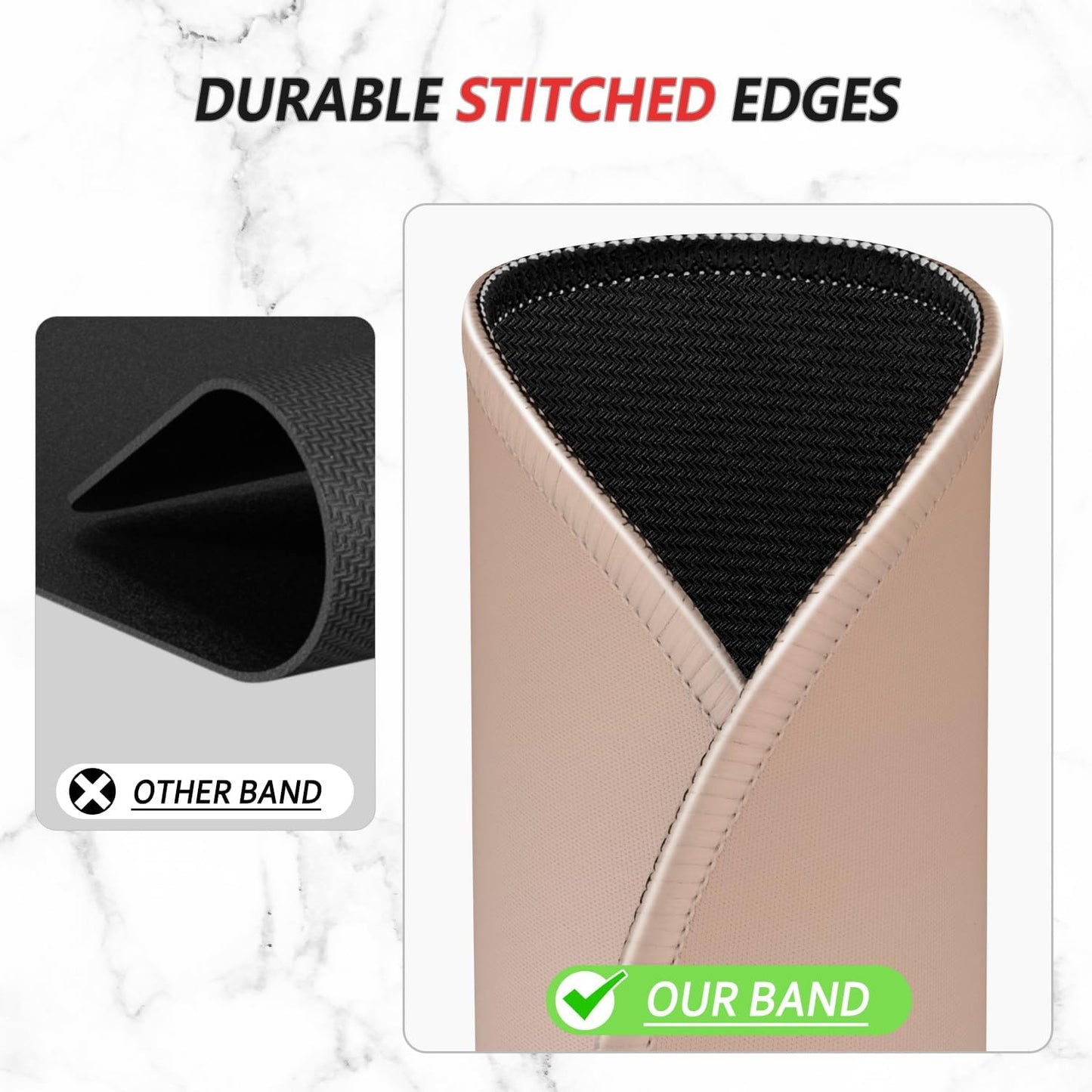 ITNRSIIET Mouse Pad Non-Slip Rubber Base Smooth Surface Stitched Edges Waterproof Durable Compatible with All Mice for Office & Gaming, Desk Accessory, Diameter 8.7 inch, Camel Gradient