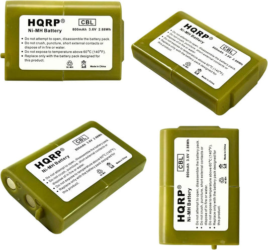 HQRP 4-Pack Cordless Phone Battery Compatible with Panasonic HHR-P103 / HHRP103, HHR-P103A / HHRP103A, Type 25, KX-TCA158, KX-TCA158ES, KX-TD7680, KX-TD7685, KX-TD7694, KX-TD7695 Replacement
