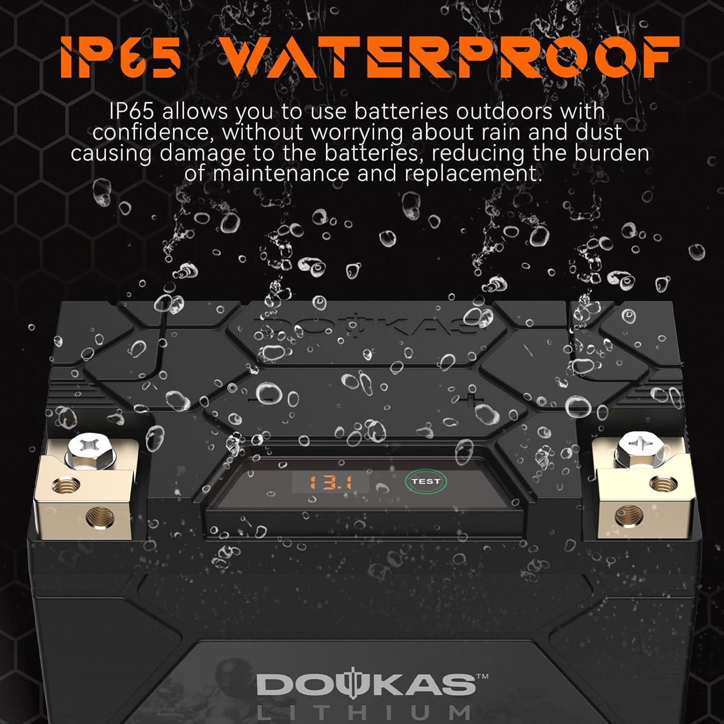 DKL20 700A LiFePO4 Motorcycle Lithium Battery, 12V 6Ah Powersports Battery, Compatible Jet Ski, Quad, Lawn Mower, Scooter, Generator Battery, Snowmobile