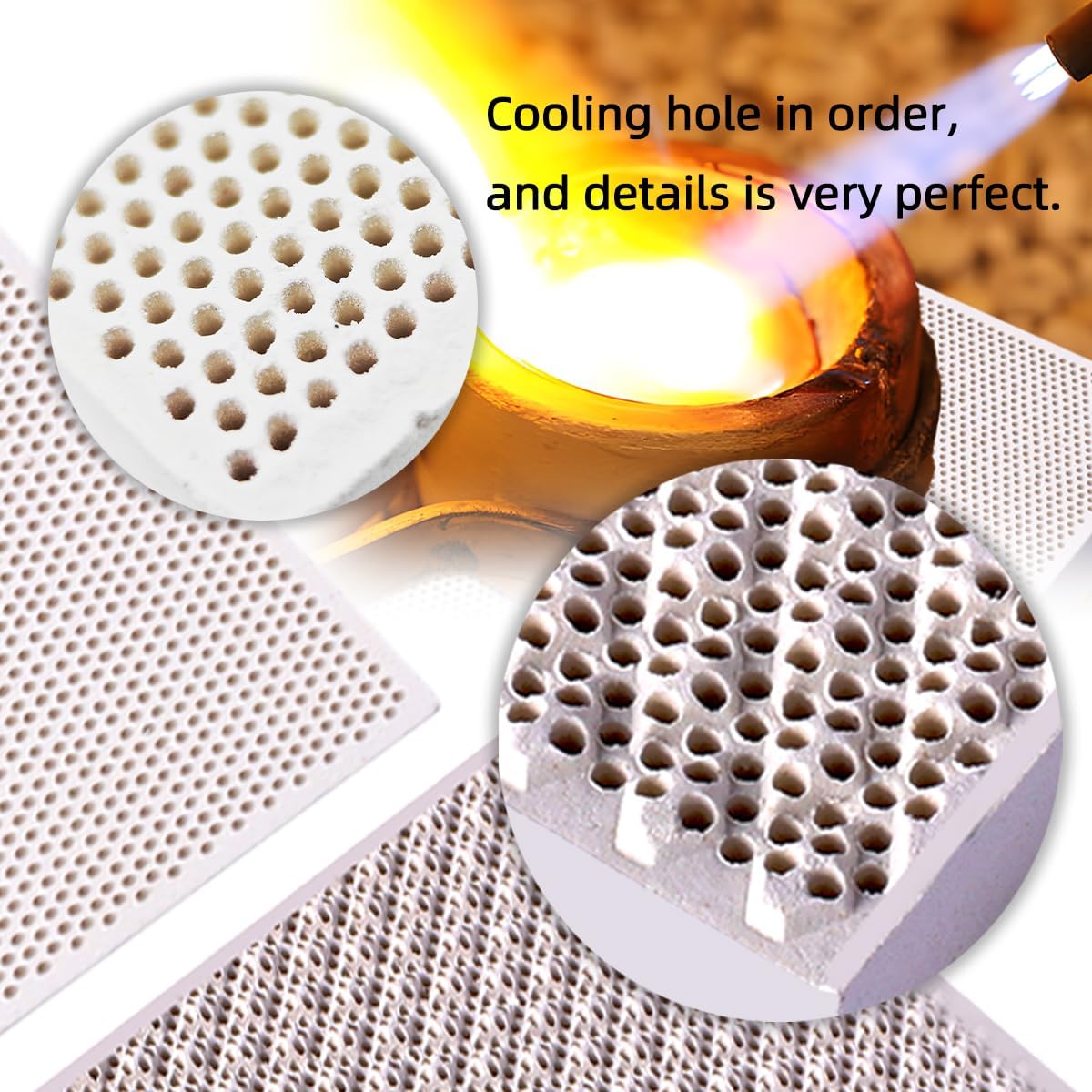 A square honeycomb ceramic welding plate Jewelry welding block Ceramic welding plate Welding parts, jewelry making, smelting and casting tools and more.