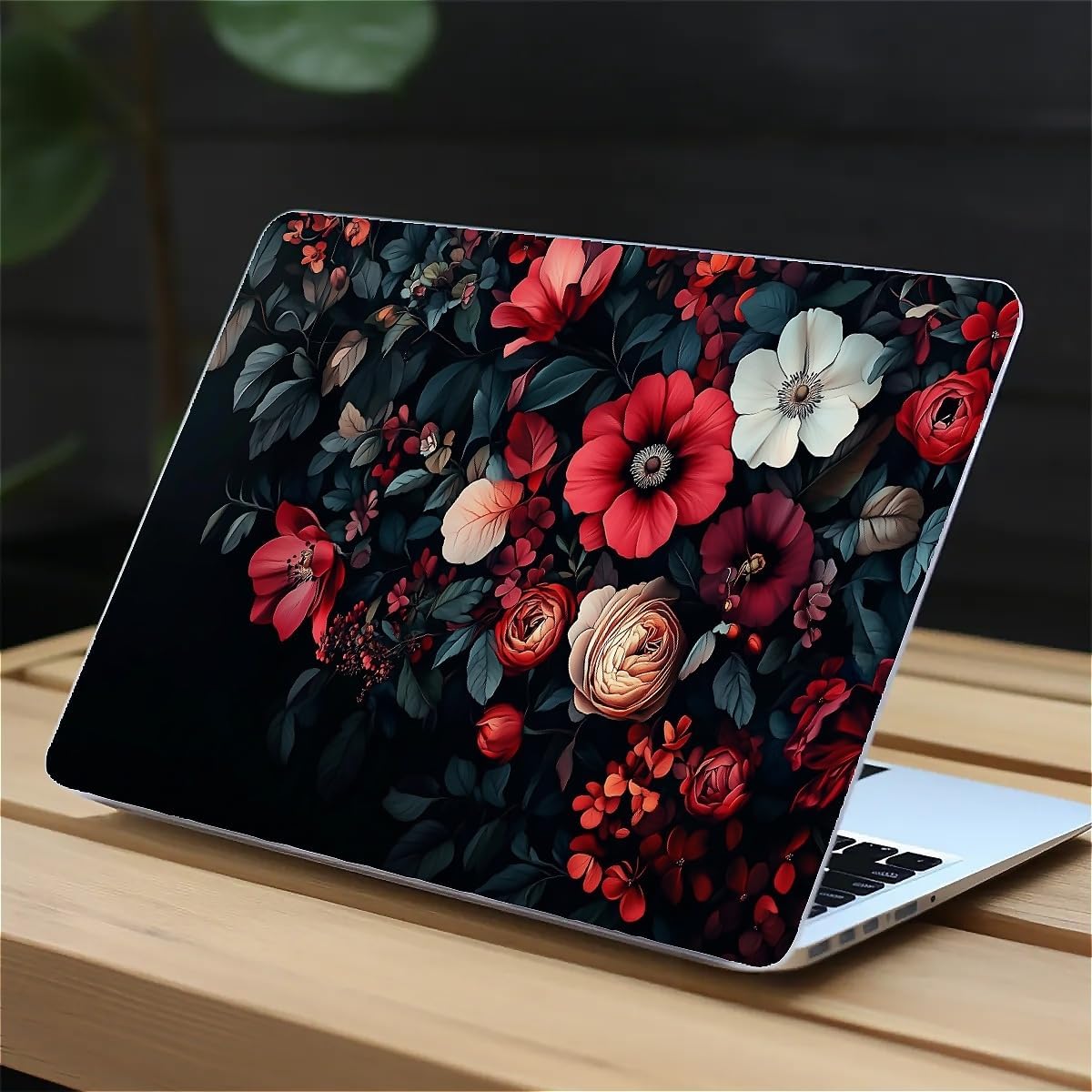 Compatible with MacBook Air 13.3 13.6 Inch Case 2022 2021 2020 2019 Plastic Hard Shell Case Cover,13.3 Pro(A1706/A1708/A1989/A2159/A2289/A2338), Dark Floral