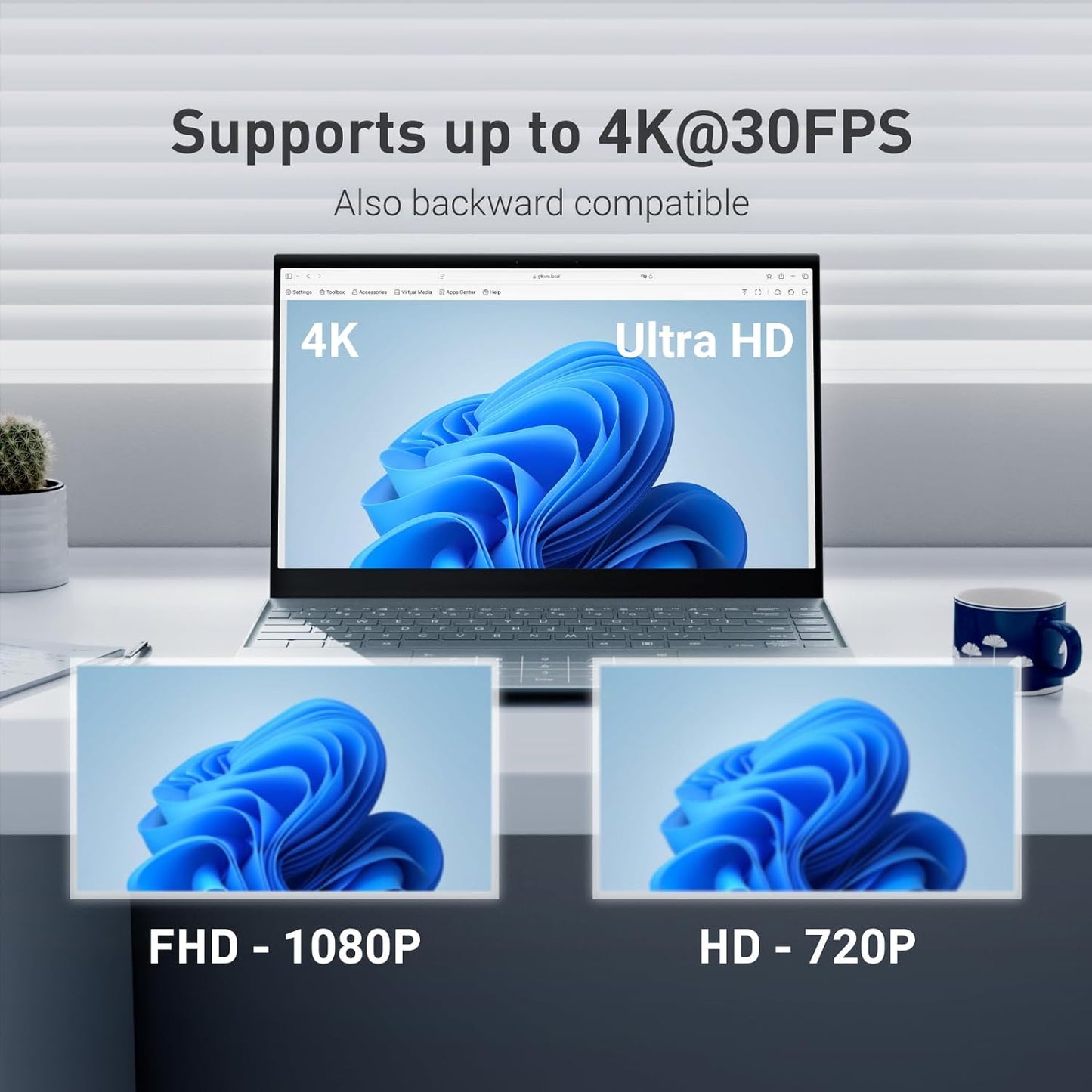 GL.iNet Comet (GL-RM1) Remote KVM Over Internet, 4K@30Hz Tailscale Support,Remote Keyboard, Video, Mouse, Install OS Via BIOS Control, Adapted KVM Switches for Home Offices,Data Center