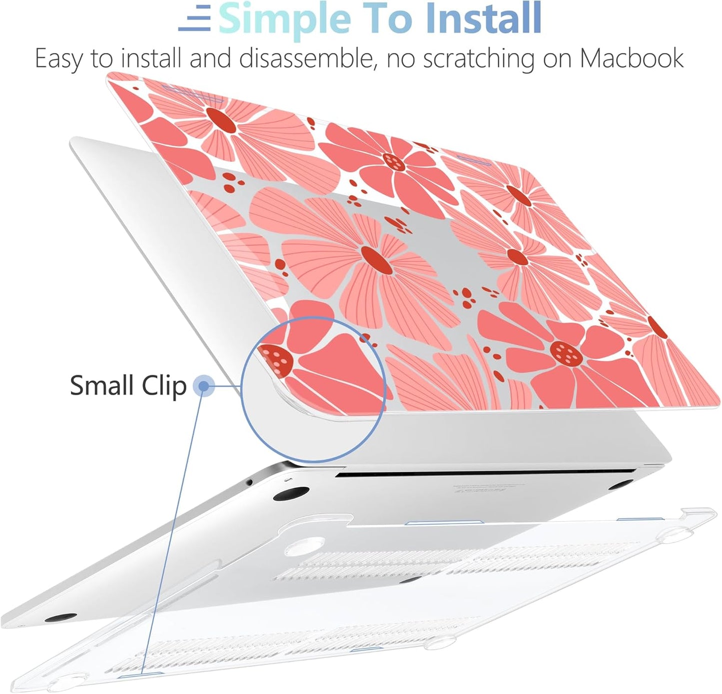 MEEgoodo Case for MacBook Pro 13 inch Case 2022 2021 2020 New A2338 M2/M1 A2251 A2289, Laptop Hard Shell with Keyboard & Camera Cover Compatible with 13 inch MacBook Pro, Groovy Daisy Flower