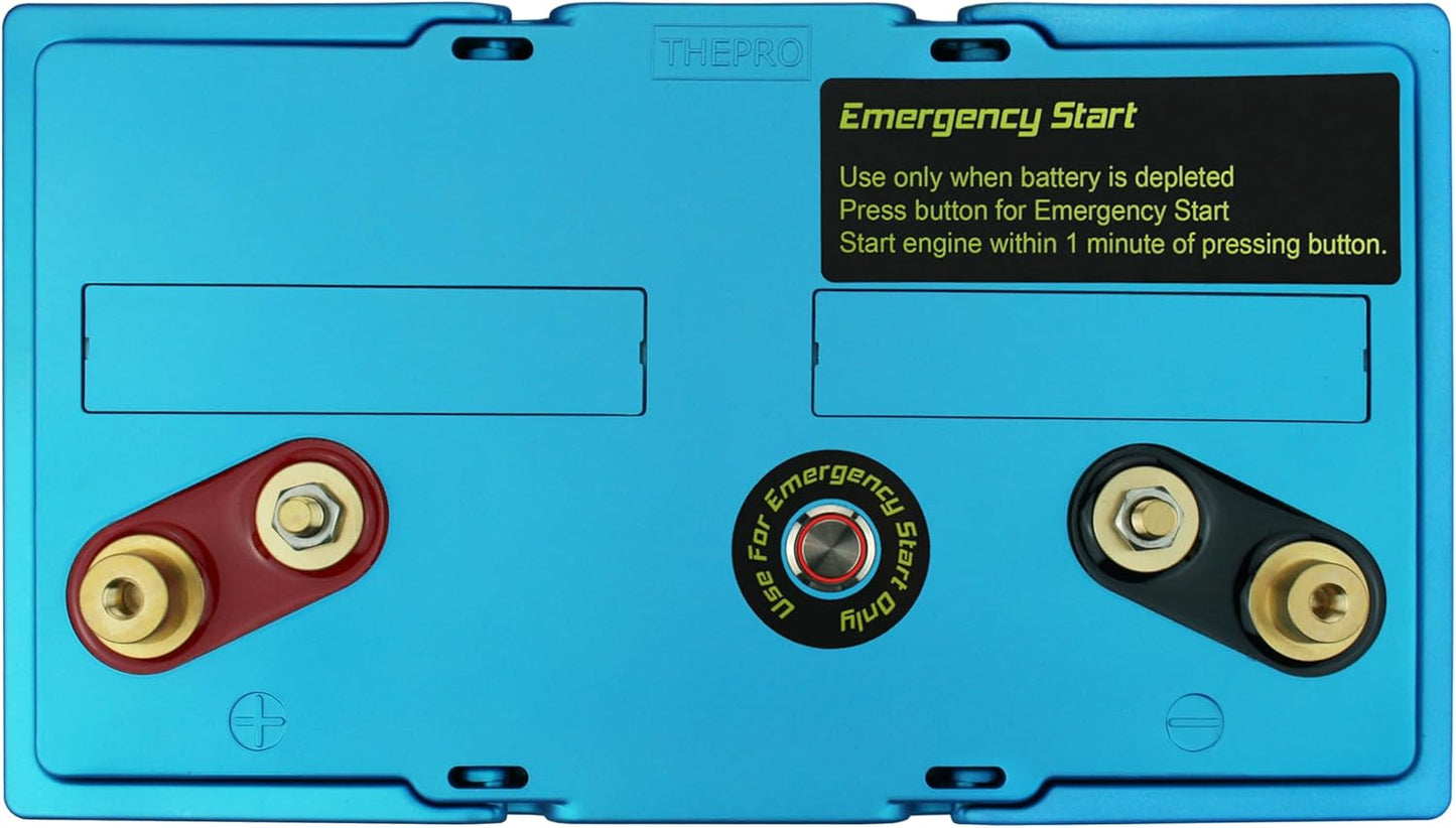Deep Cycle Lithium Ion Marine Battery Group 27 Dual Terminal Replaces Optima D27M Blue Top 900CCA