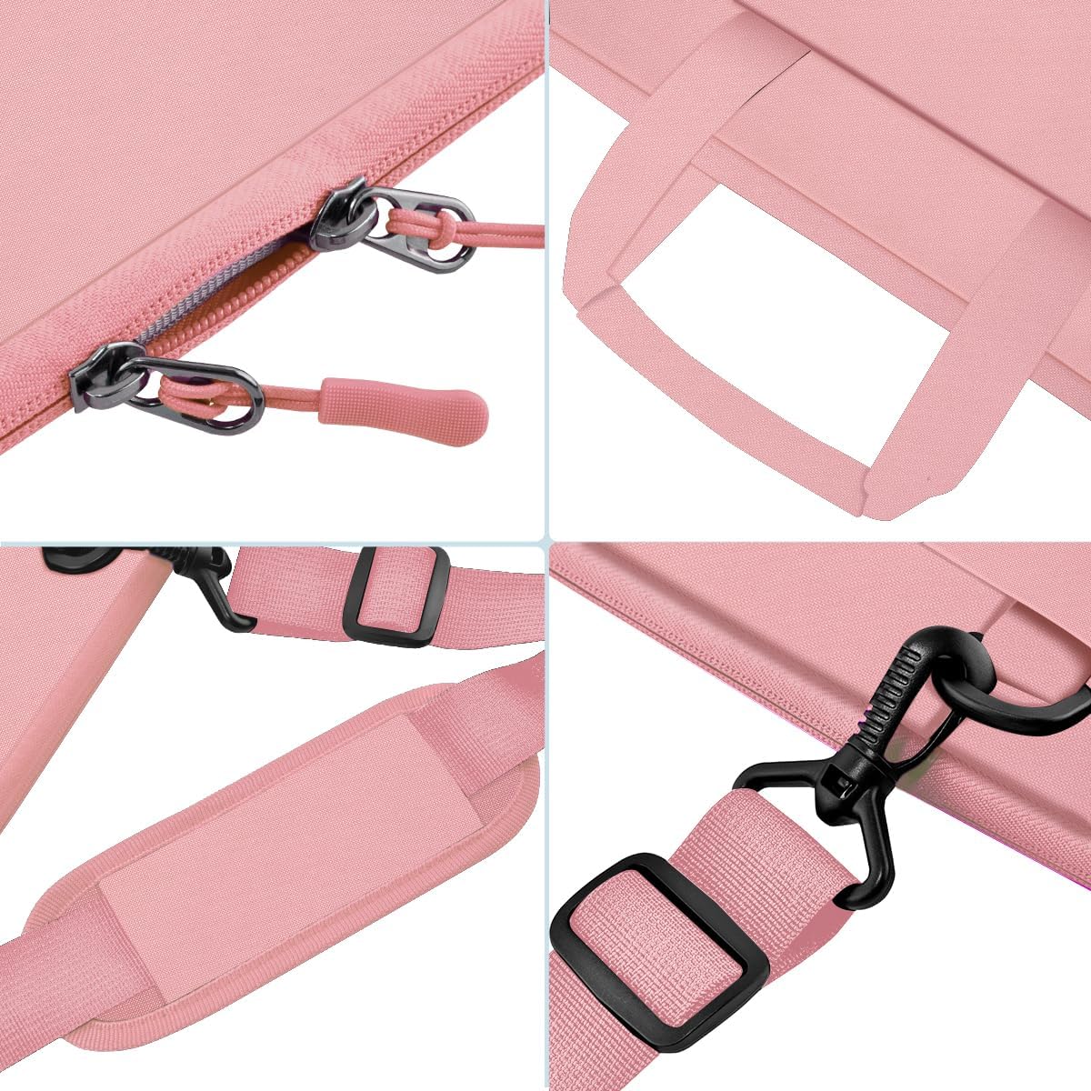 Universal Laptop Shoulder Bag 13-17.3 Inch Shockproof Briefcase with Multi-Pockets & Adjustable Strap for MacBook Pro/Air