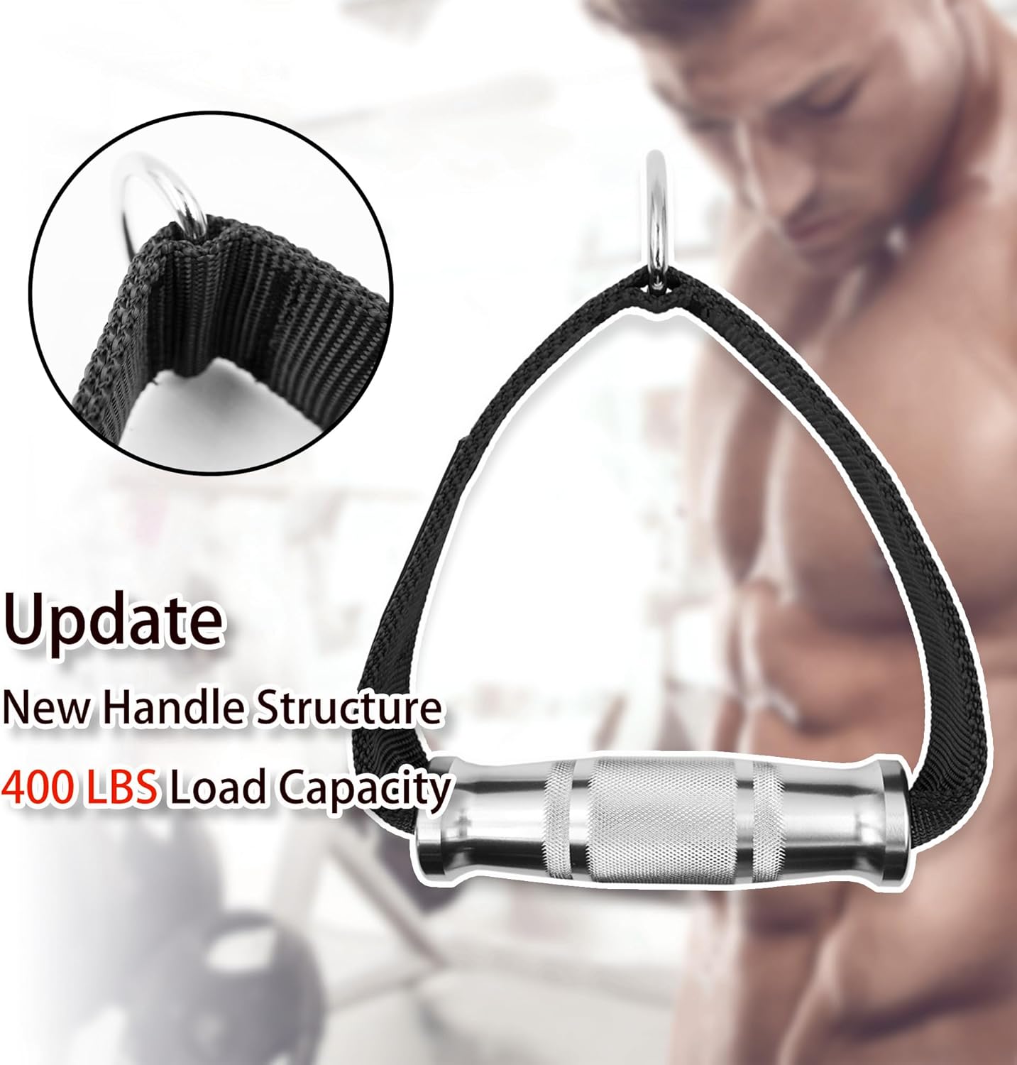 J Bryant Fitness Metal Gym Handles for Cable Machine Attachment Heavy Duty Aluminum Alloy Handle Grips Durable Workout Handles for Resistance Bands Pulley LAT Pull Down System