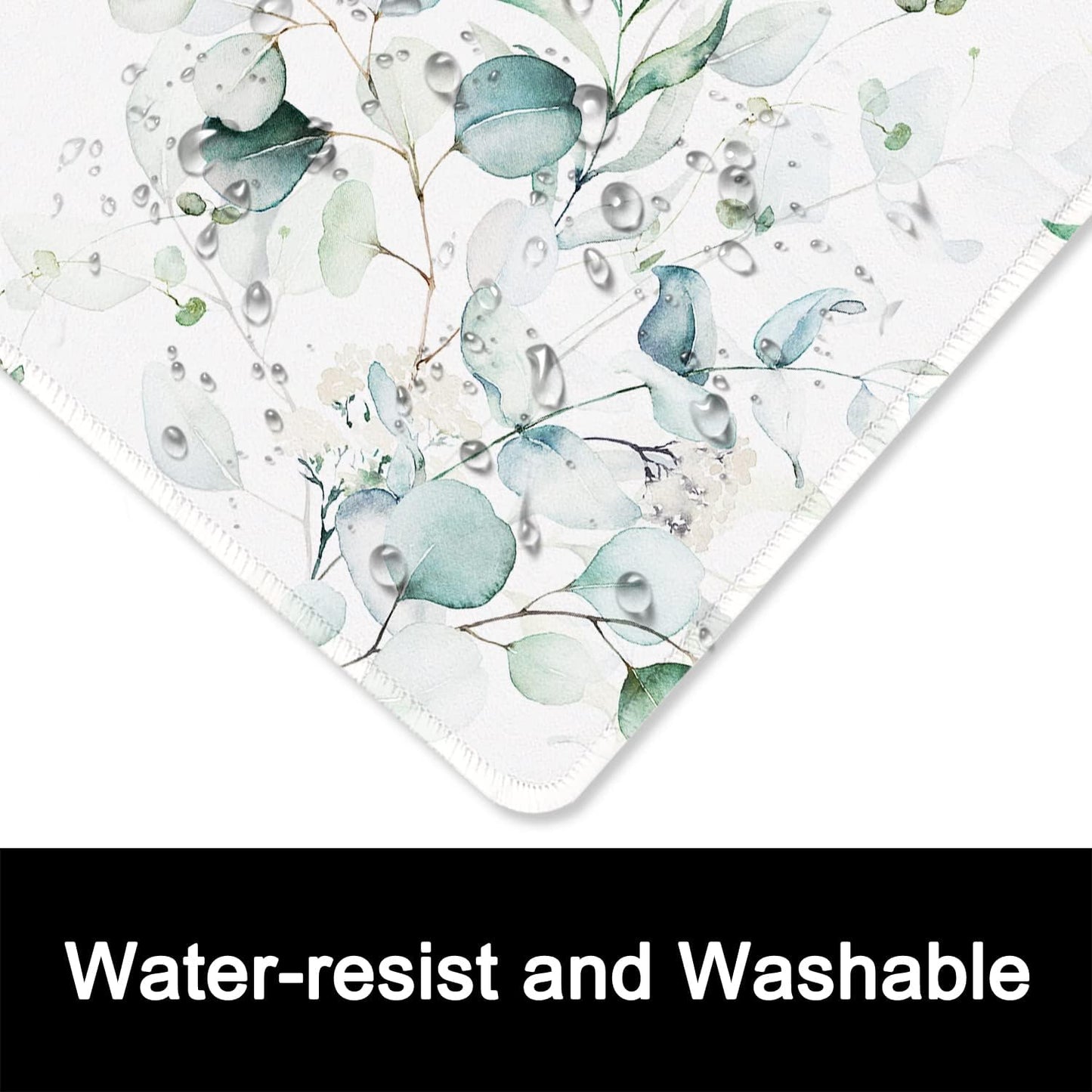 ITNRSIIET Mouse Pad with Stitched Edge Premium Textured Smooth Precise Operation Waterproof Washable Non-Slip Rubber Base Desktop Protection Mat, 10.2×8.3×0.12 inches, Leaves and Branches