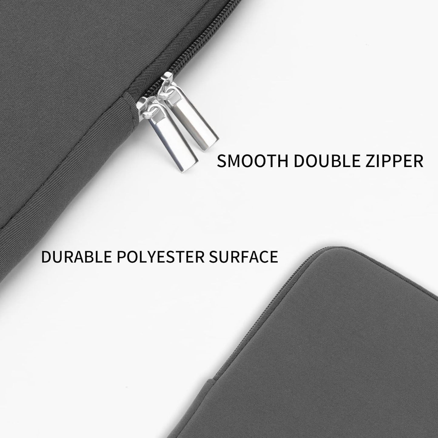 RAINYEAR 13 Inch Laptop Sleeve Compatible with 13.3" MacBook Air/Pro M1 M2 M3 M4 A3240 A3113 A2681 A2337 A1932 A2179 A2338 A1706 A1708 Carrying Bag Protective Cover Soft Case (Gray, Upgraded Version)