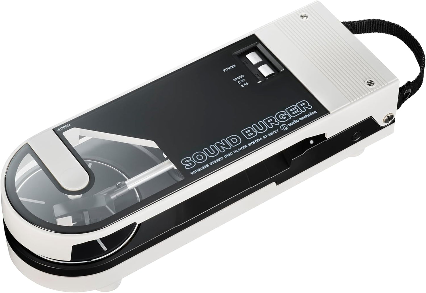 AudioTechnica AT-SB727 Sound Burger Portable Turntable with Bluetooth (White)