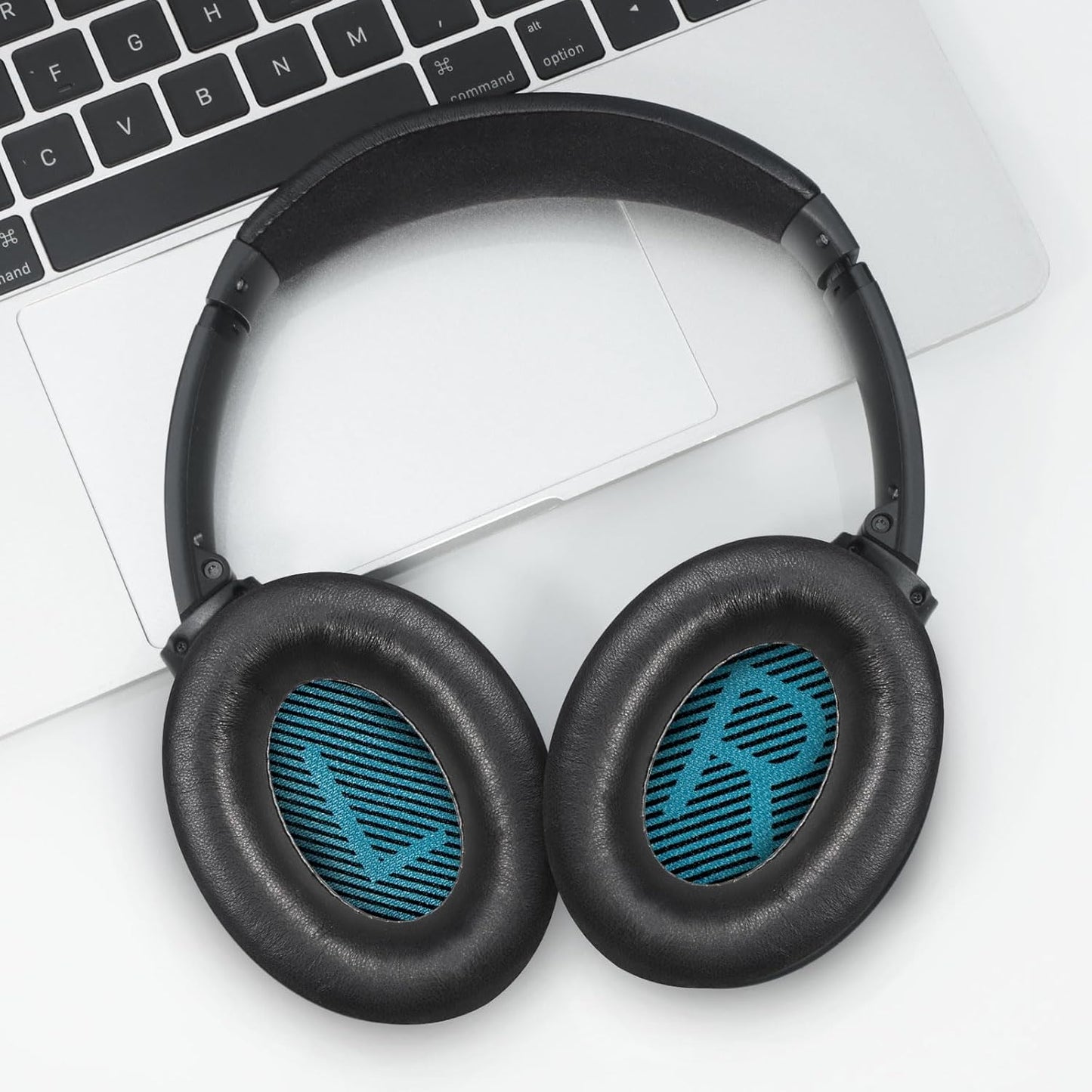 Headphones Replacement Ear Pads, Sheepskin Ear Cushions for Bose AE2/QuietComfort 15/QC25 Improved Durability, Ear Pads Cushions with High-Density Foam, Thickness and Sound Isolation -Black