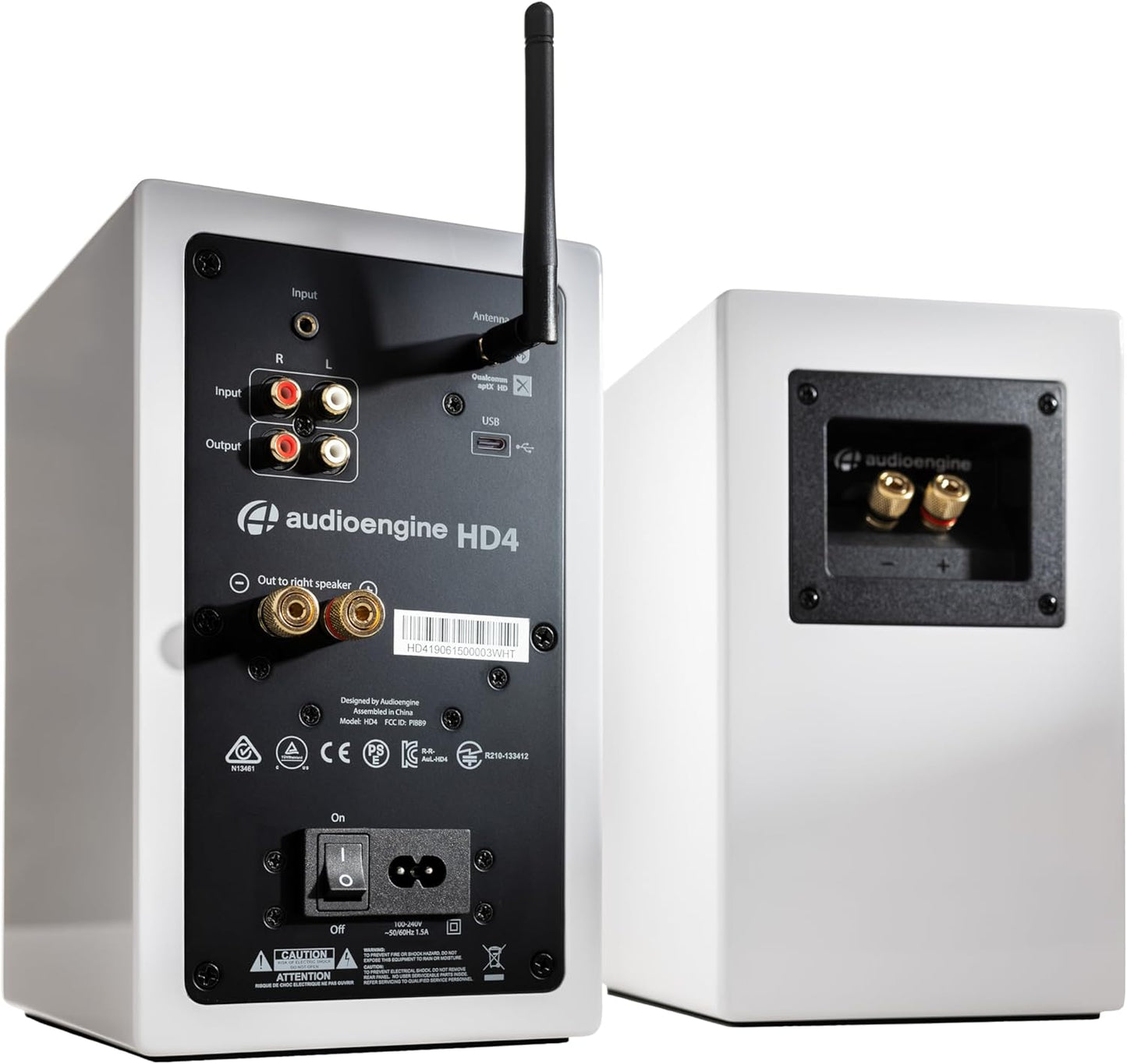 Audioengine HD4 Wireless Bluetooth Bookshelf Speakers - Home Theater, Desktop, Surround Sound, Music, Movies and Gaming - Bluetooth Adaptive aptX 5.3