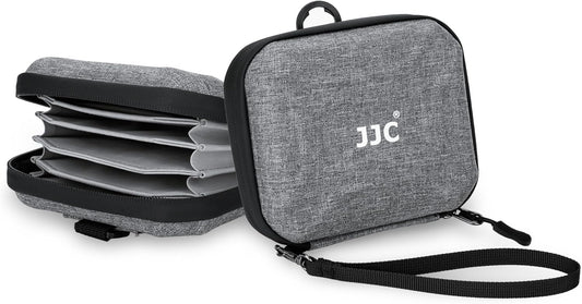 JJC Hard Lens Filter Pouch, 4-Pocket Filter Case for Circular Filter Up to 95mm with Belt Loop, Dustproof & Water-Resistant Camera Filter Storage Wallet for Photography ND UV CPL Filter